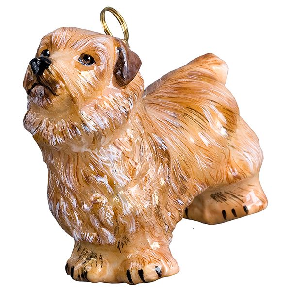 Norfolk Terrier Dog Glass Christmas Ornament
