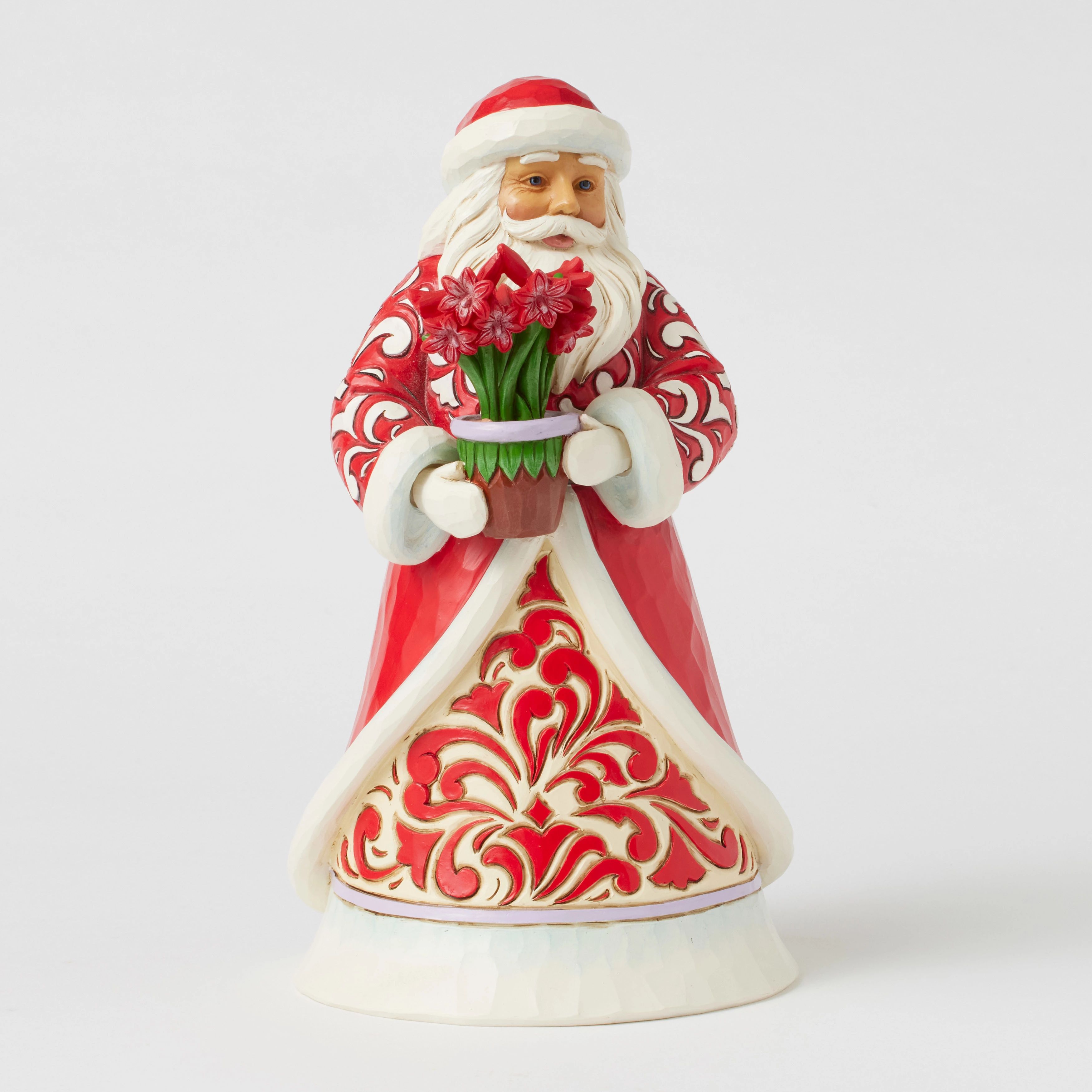 Blooming Santa Figurine by Jim Shore