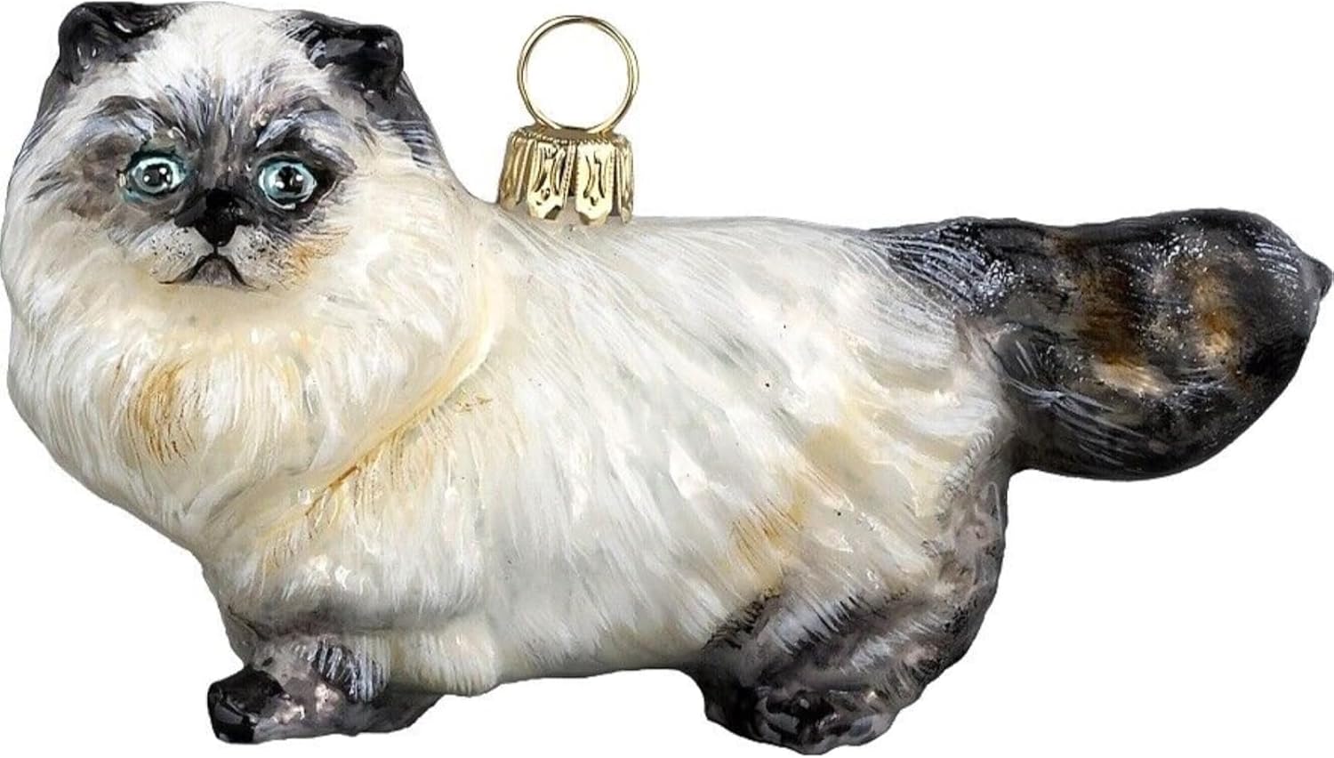 Himalayan Cat Glass Christmas Ornament by Joy to the World Collectibles