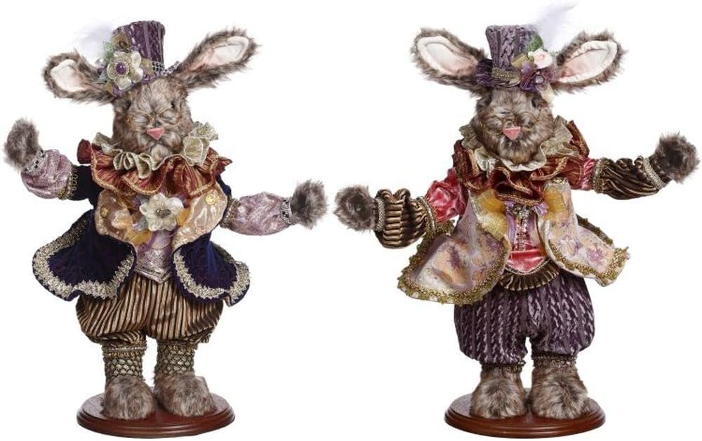 Mark Roberts Spring Gentleman's Rabbit, 19 Inches, Assortment of 2 - Charming and Whimsical Bunny Decor