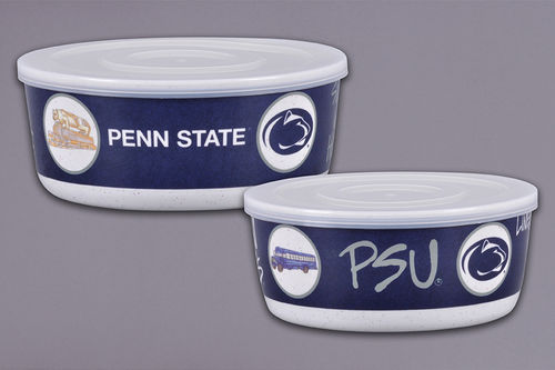 Magnolia Lane Penn State Bowl with Lids Set, 7.5-inch Diameter, Melamine