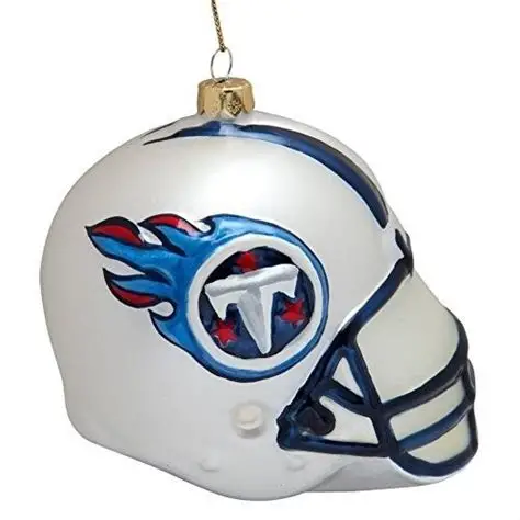 Tennessee Titans Glass Football Helmet Christmas Ornament