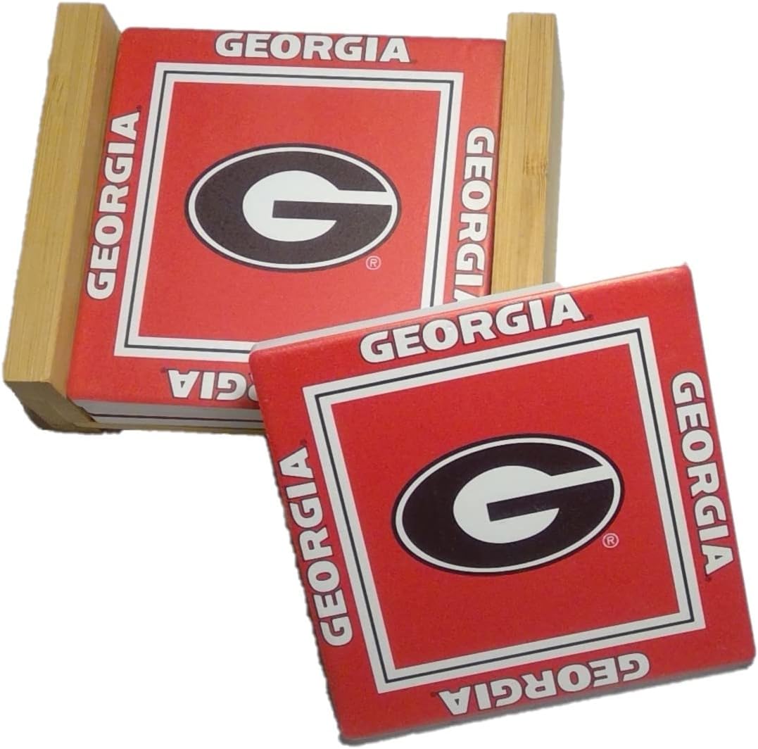 Georgia Bulldogs Coaster Set 4 Coasters 