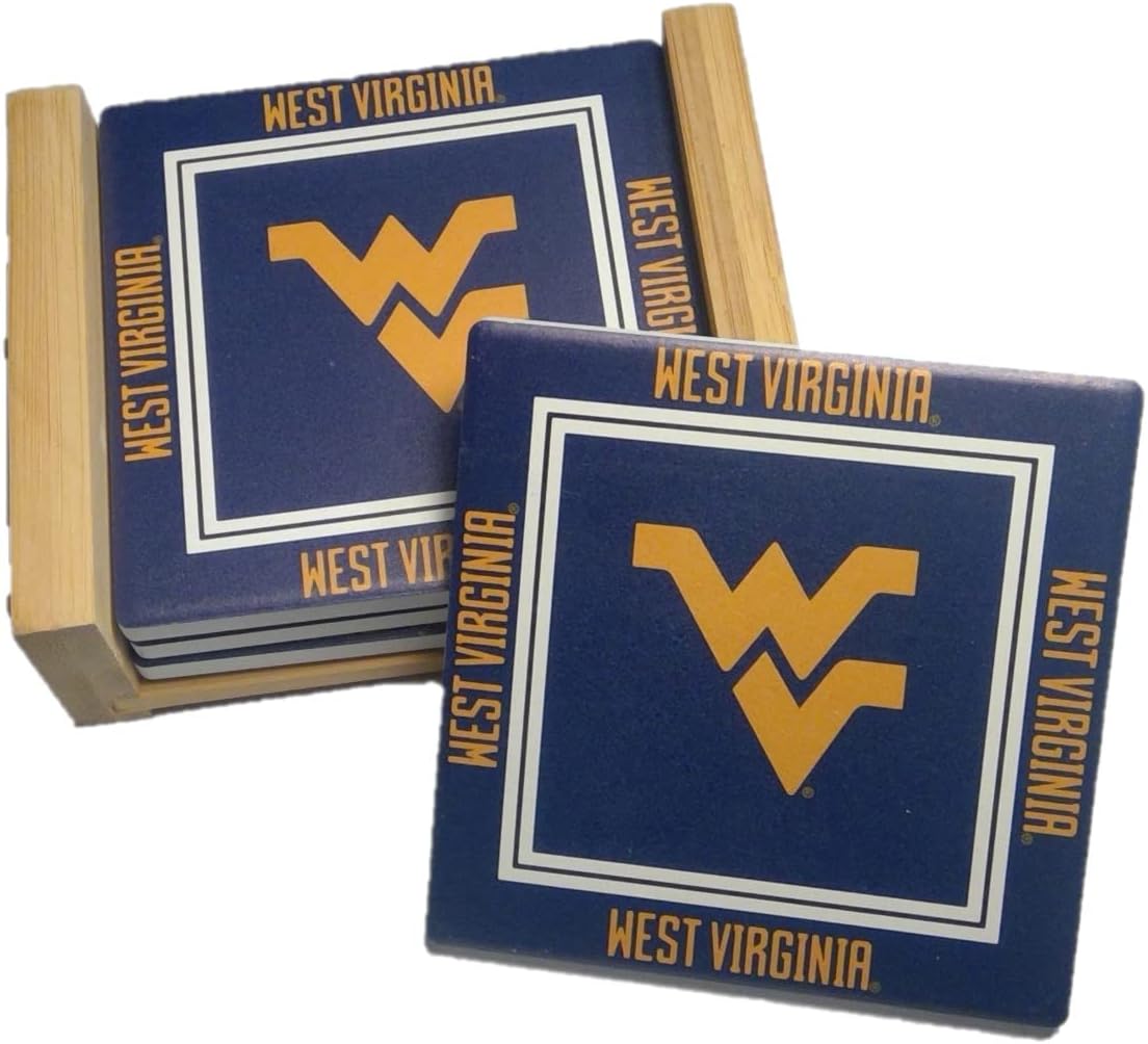 West Virginia University Ceramic Coaster Set of 4