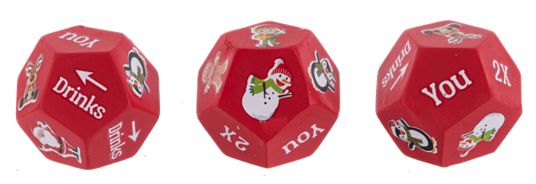 Holiday Party Drinking Dice 