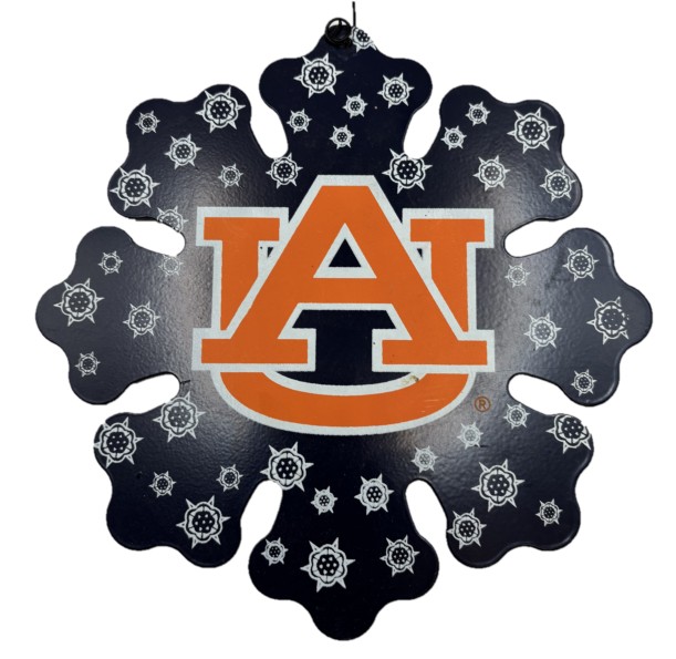Auburn University Metal Snowflake Ornament 6"