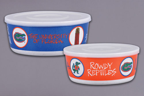 Magnolia Lane University of Florida Gators Football Bowl Container with Lid, Set of 2