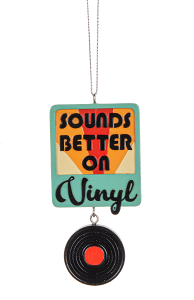 Vinyl Record Hanging Sign Christmas Ornament