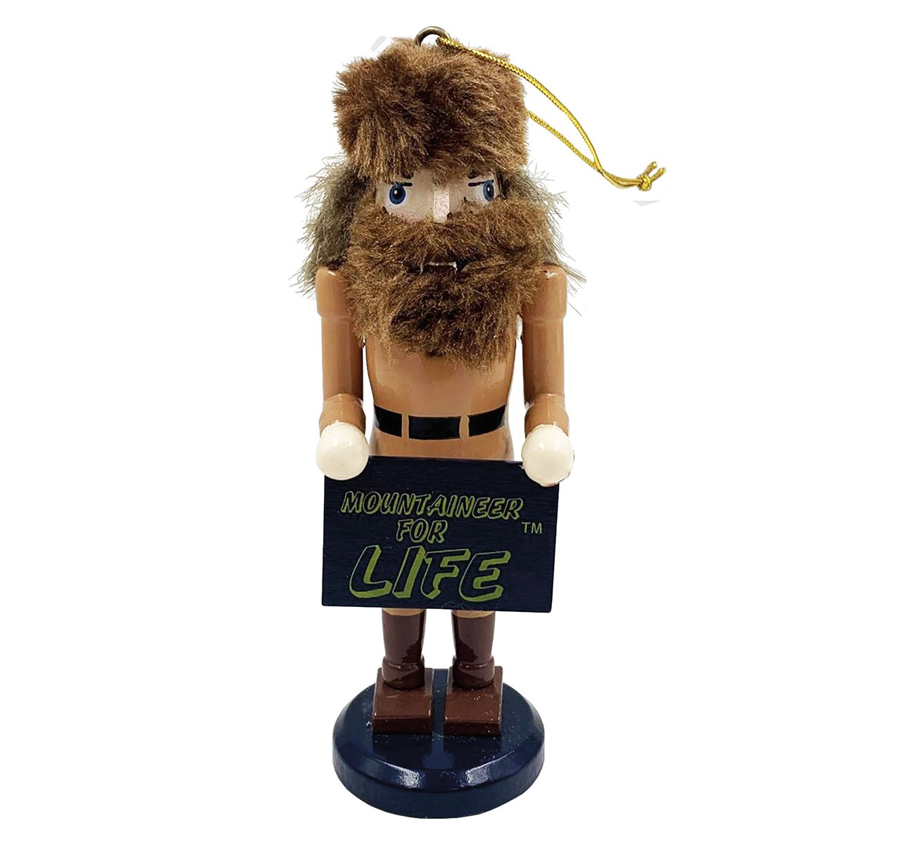 West Virginia Mountaineer for Life Nutcracker Christmas Ornament