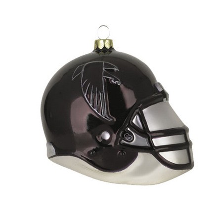 Atlanta Falcons Football Helmet Glass Christmas Ornament