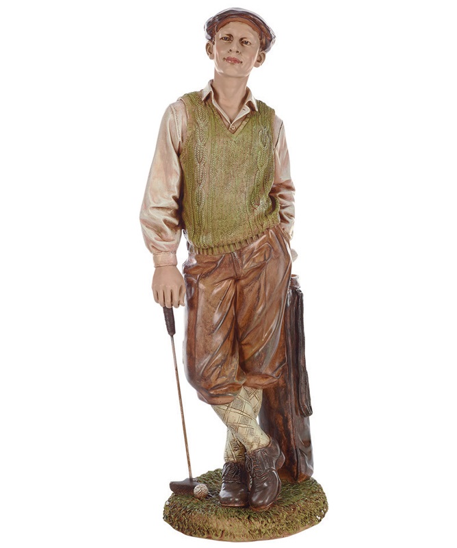 Vintage Golf Player Figurine Garden Statue