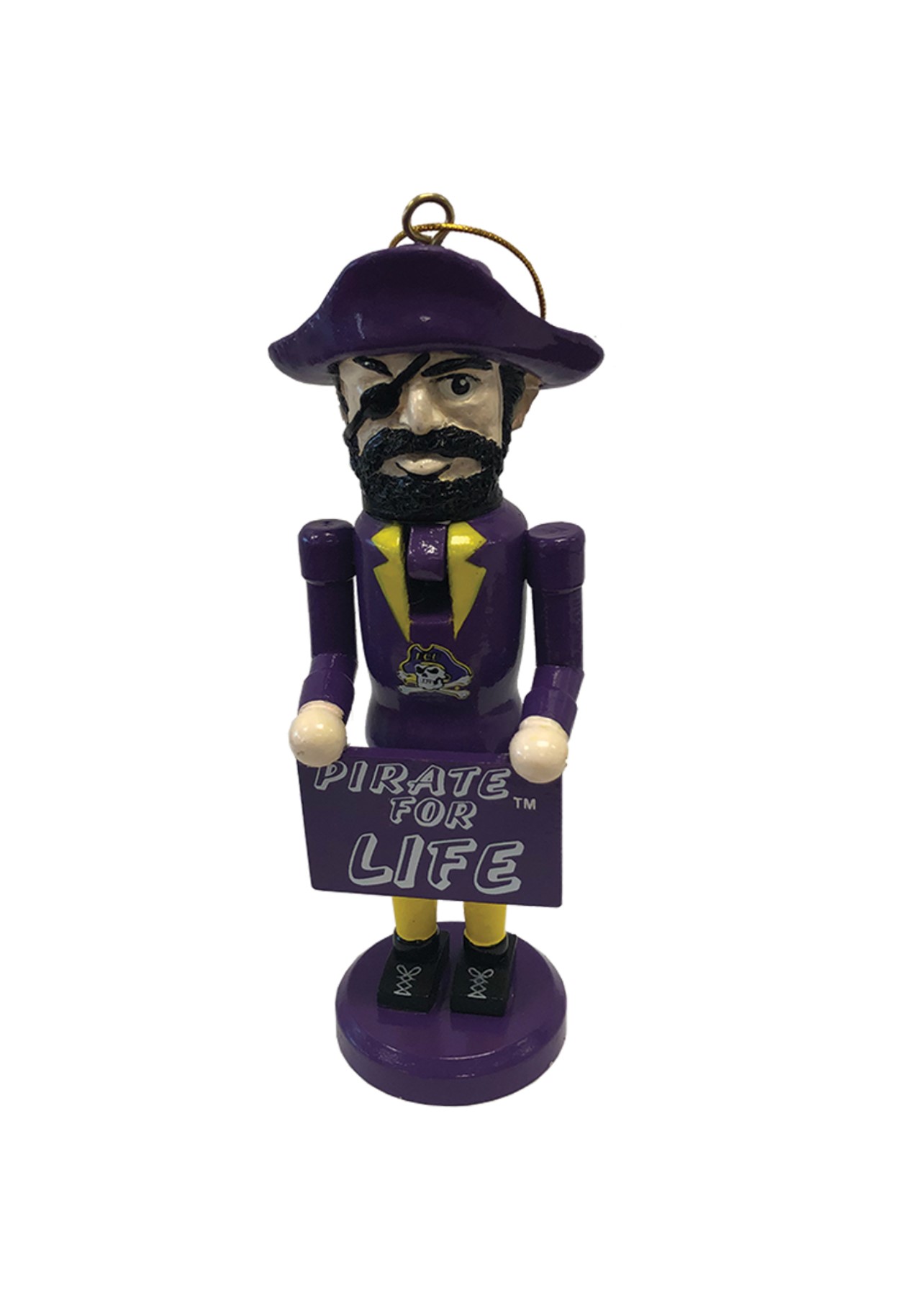 East Carolina Pirate for Life Nutcracker Christmas Ornament