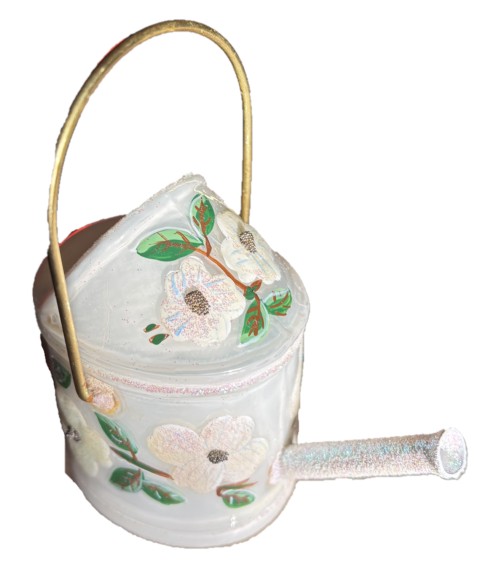 Floral Watering Can Ornament Handcrafted in Poland by Joy to the World Collectibles