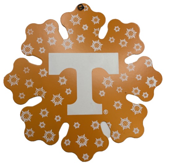 Tennessee Volunteers Metal Snowflake Ornament 6"