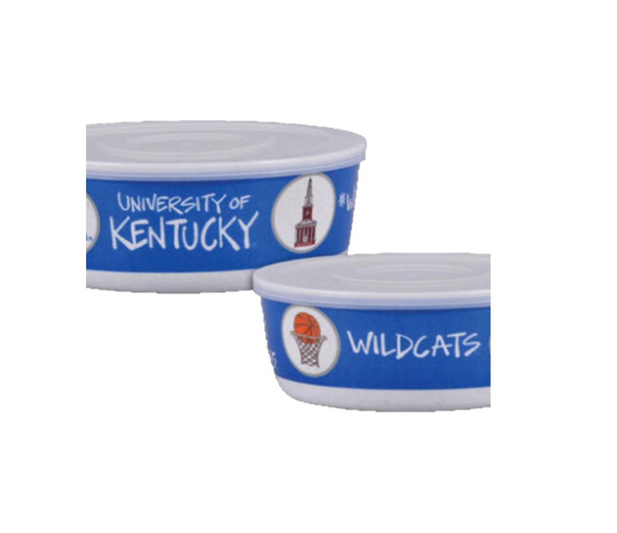 University of Kentucky Wildcats Football Tailgate Food Container Bowls Set of Two Bowls with Lids