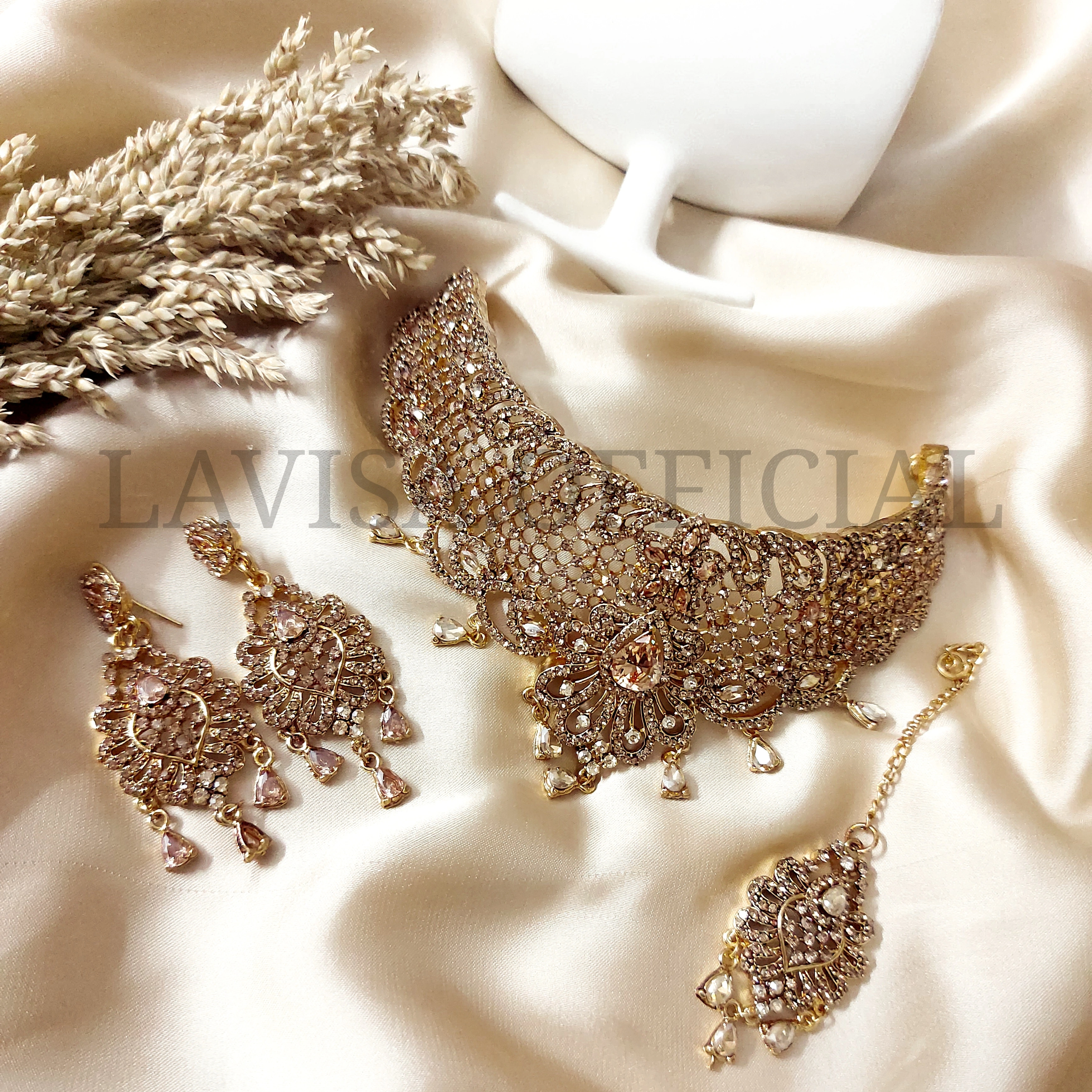 Dark Gold Jewellery Set