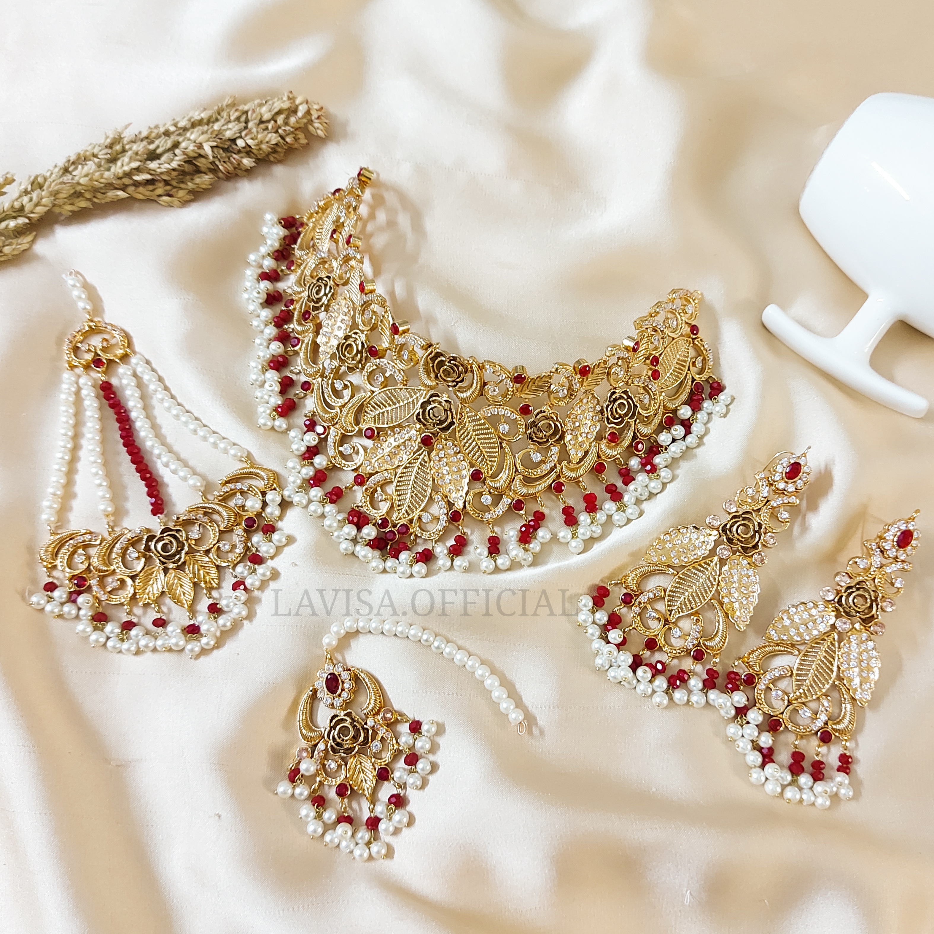 Rajwari Gold-Plated Jewellery Set