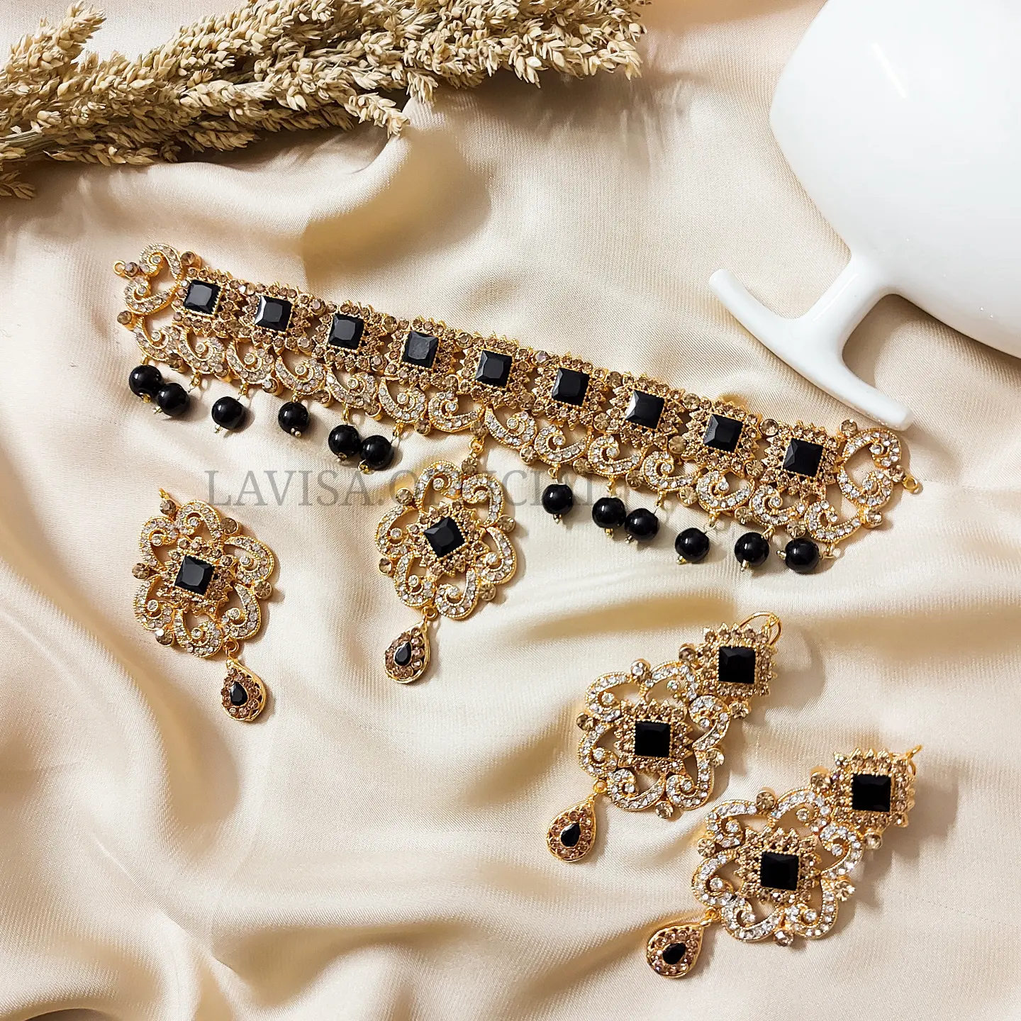 Gold Plated Choker Jewellery Set