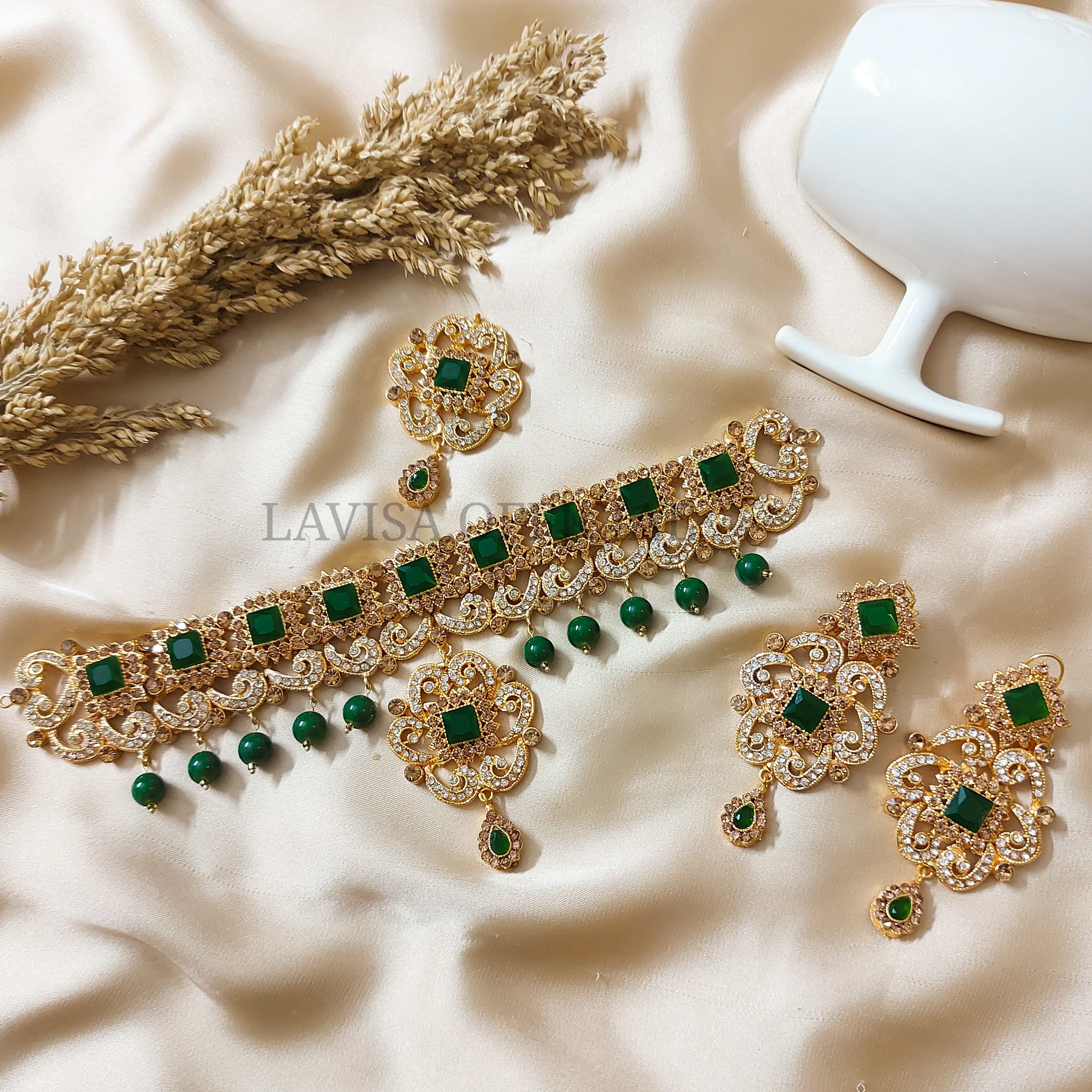 Gold Plated Choker Jewellery Set