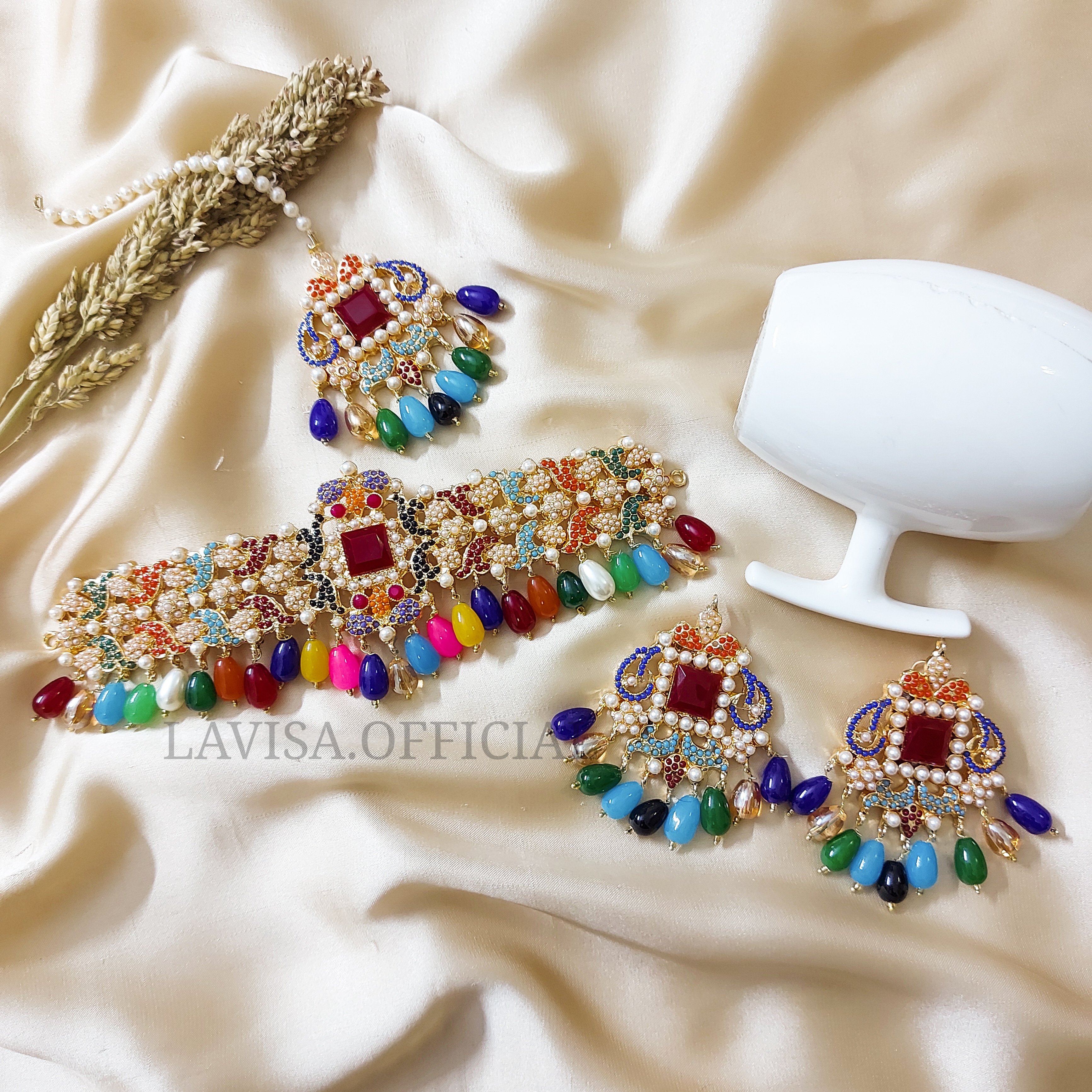 Multicolored Traditional Jewelry Set