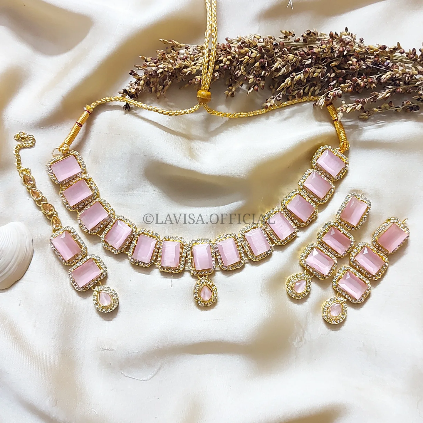 Real Stone Choker Set
