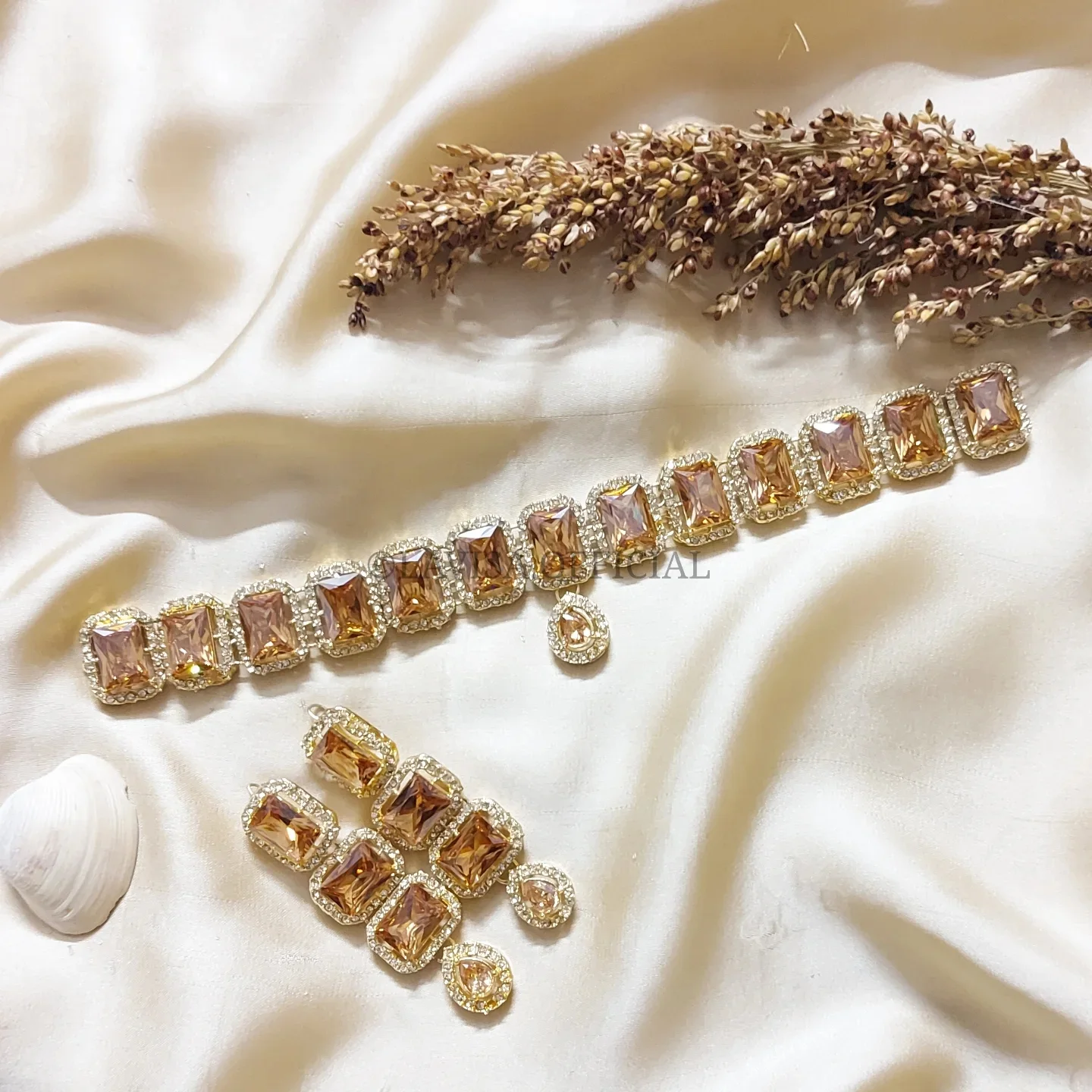 Real Stone Choker Set