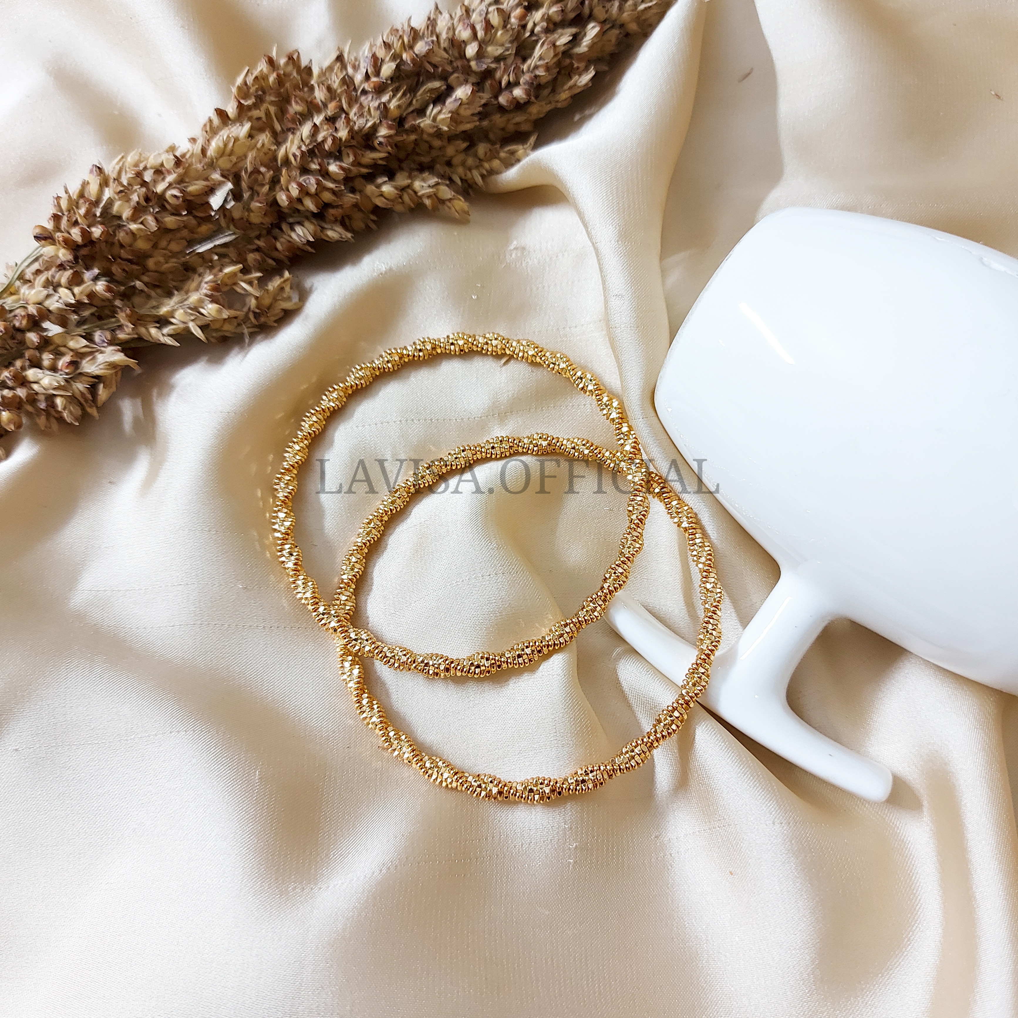 Gold plated Bangles pair