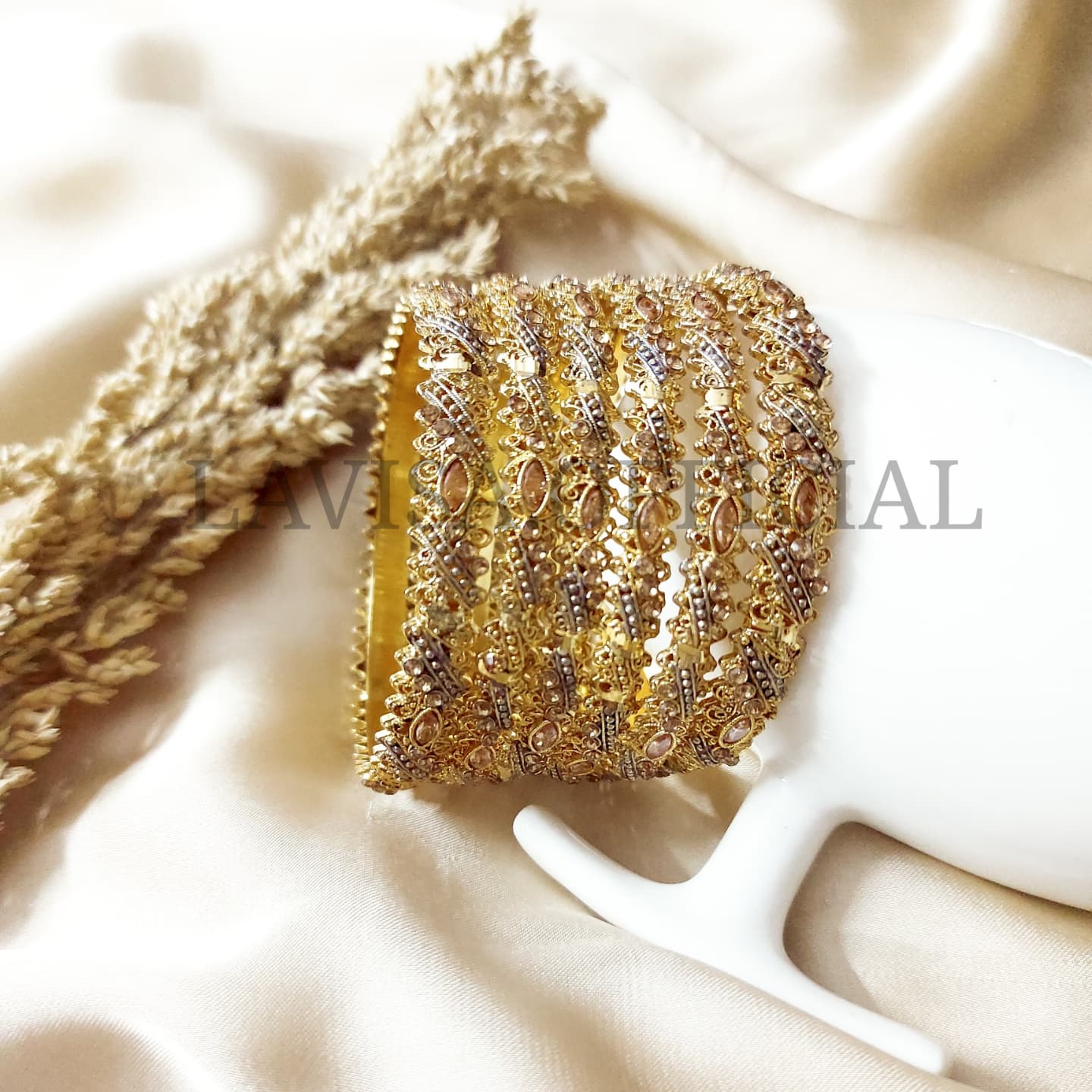 Gold plated zircon bangles