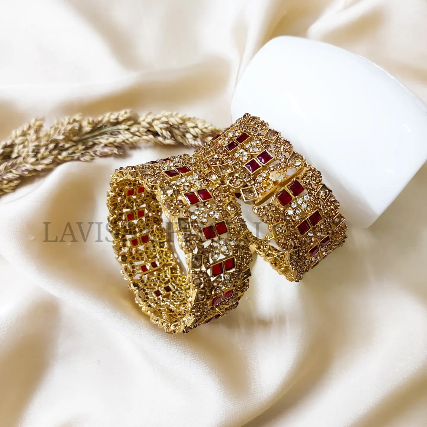 Gold plated zircon Bangles