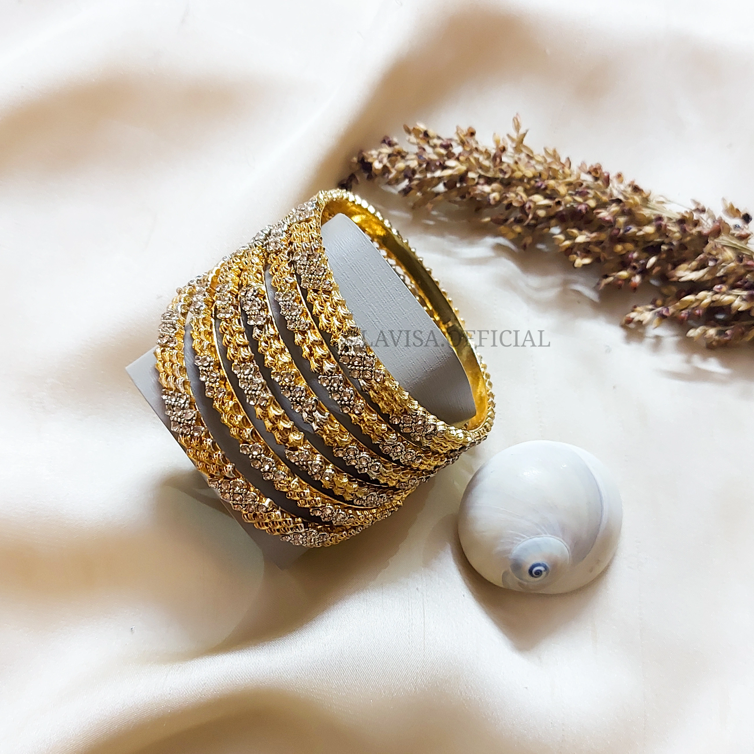 Gold plated bangles