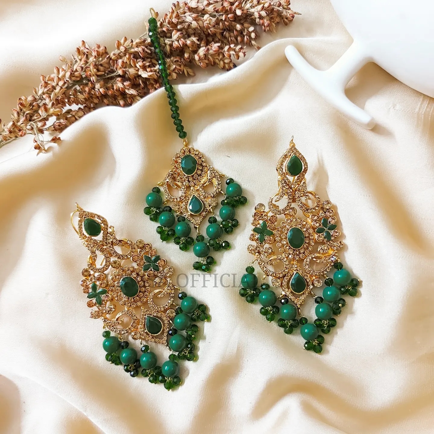 Gold plated Earrings & Tika