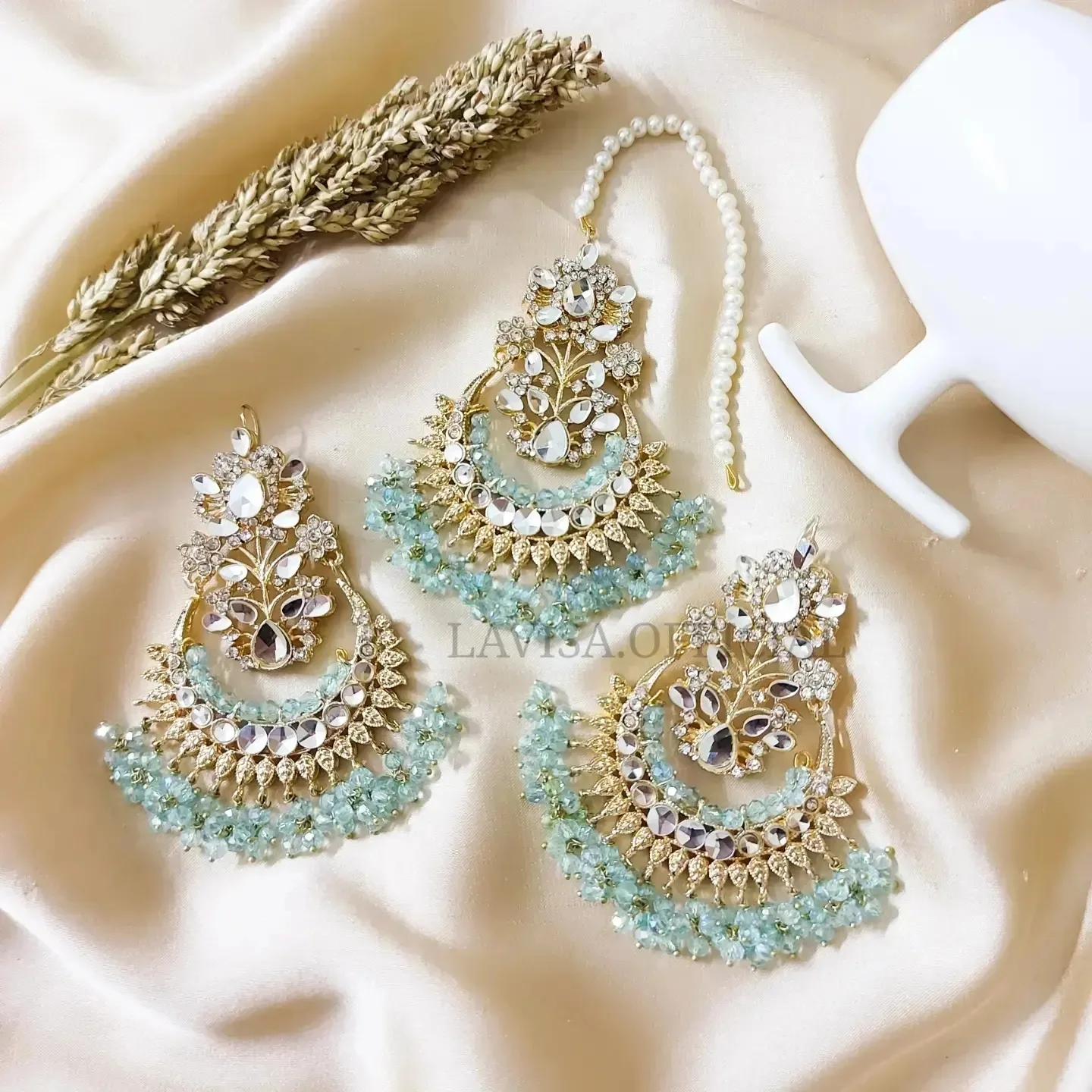 Kundan Earring & Tika