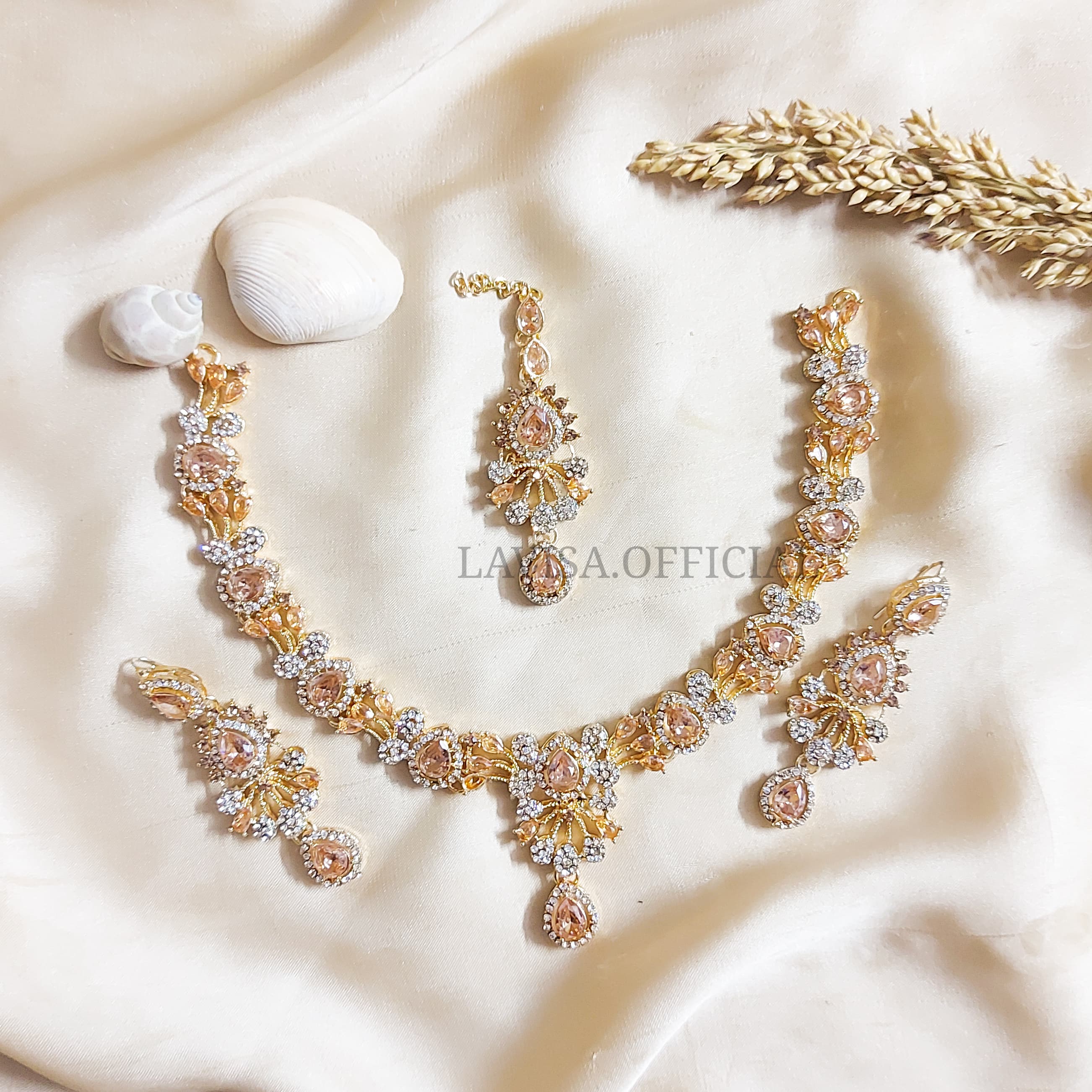 Handmade Real Stone Necklace Set