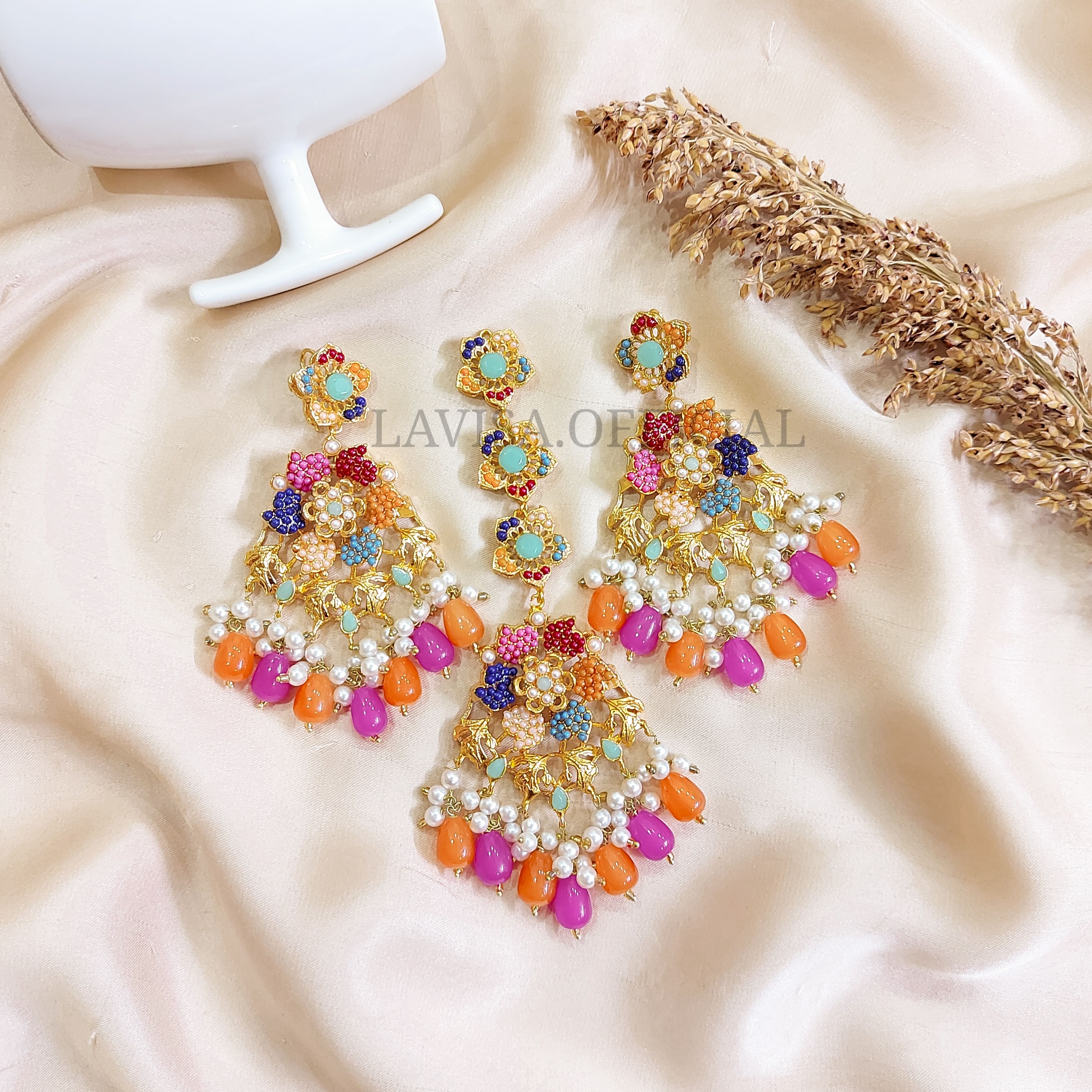 Handcrafted Colorful Drop Earrings