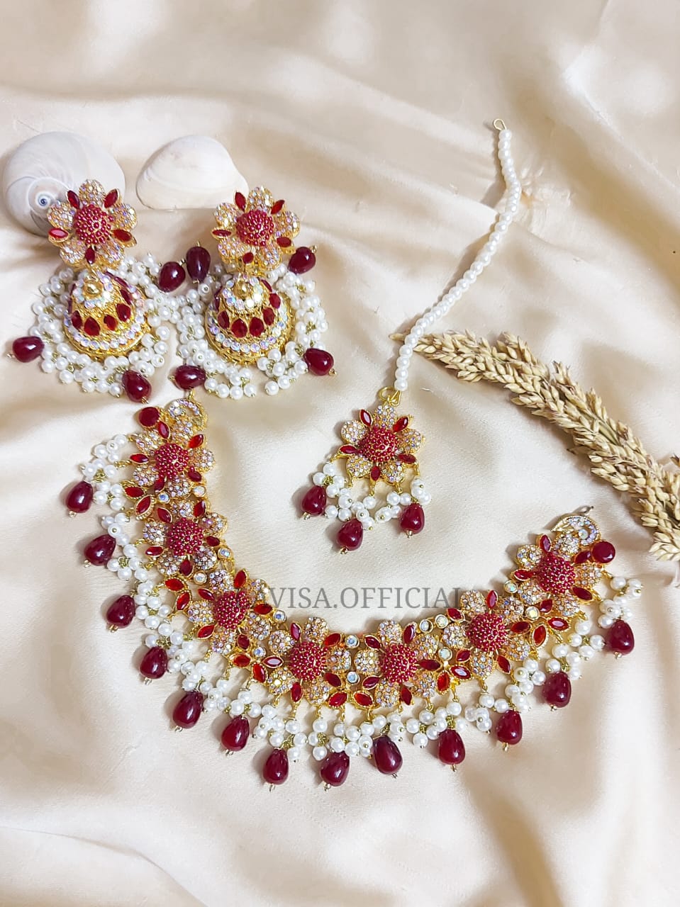 3D Flower Necklace Set