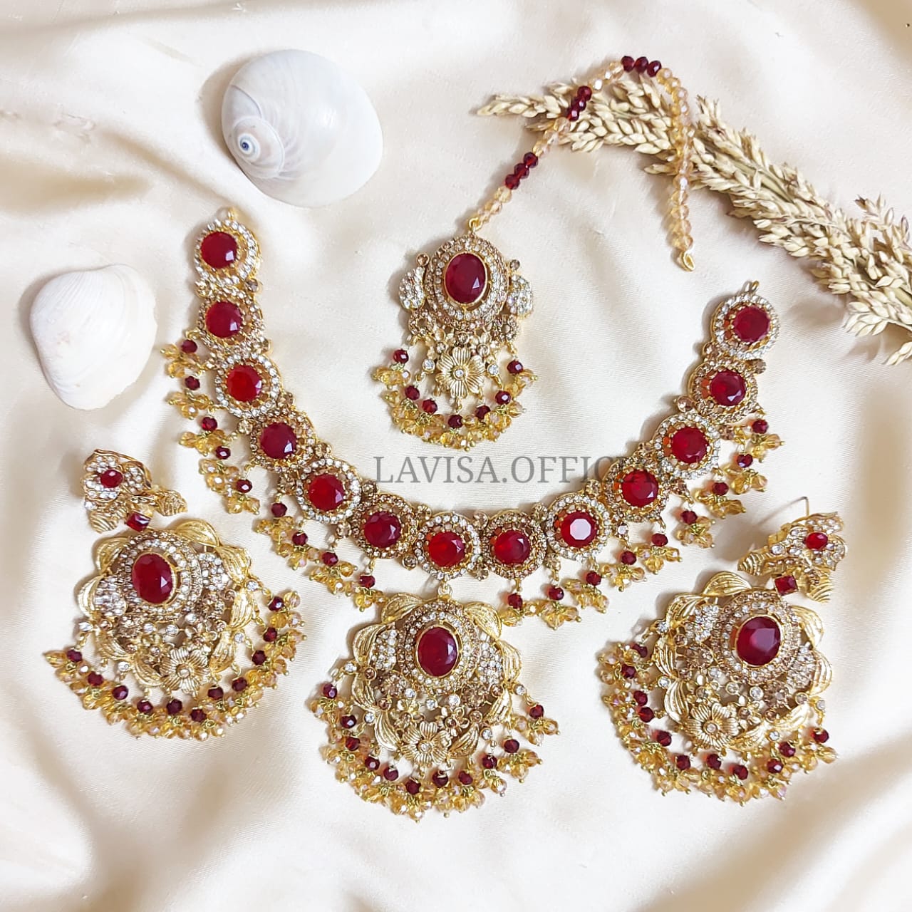 Gold Plated Necklace with Beads