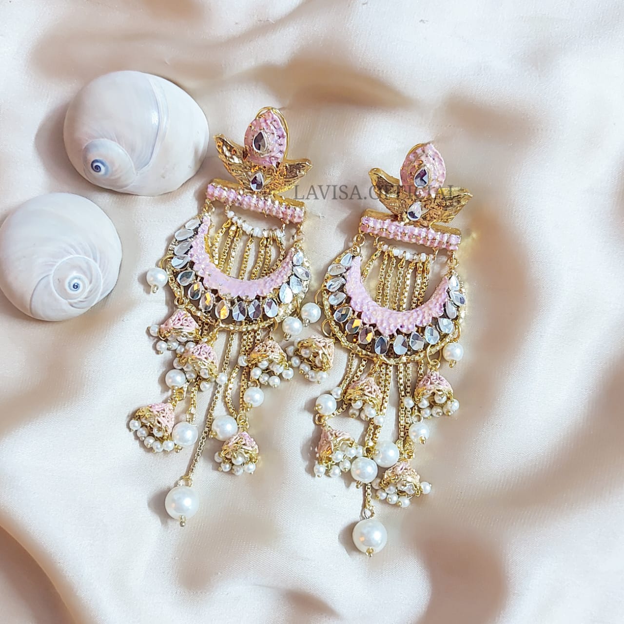 Gold Plated Chain Tassel Earrings