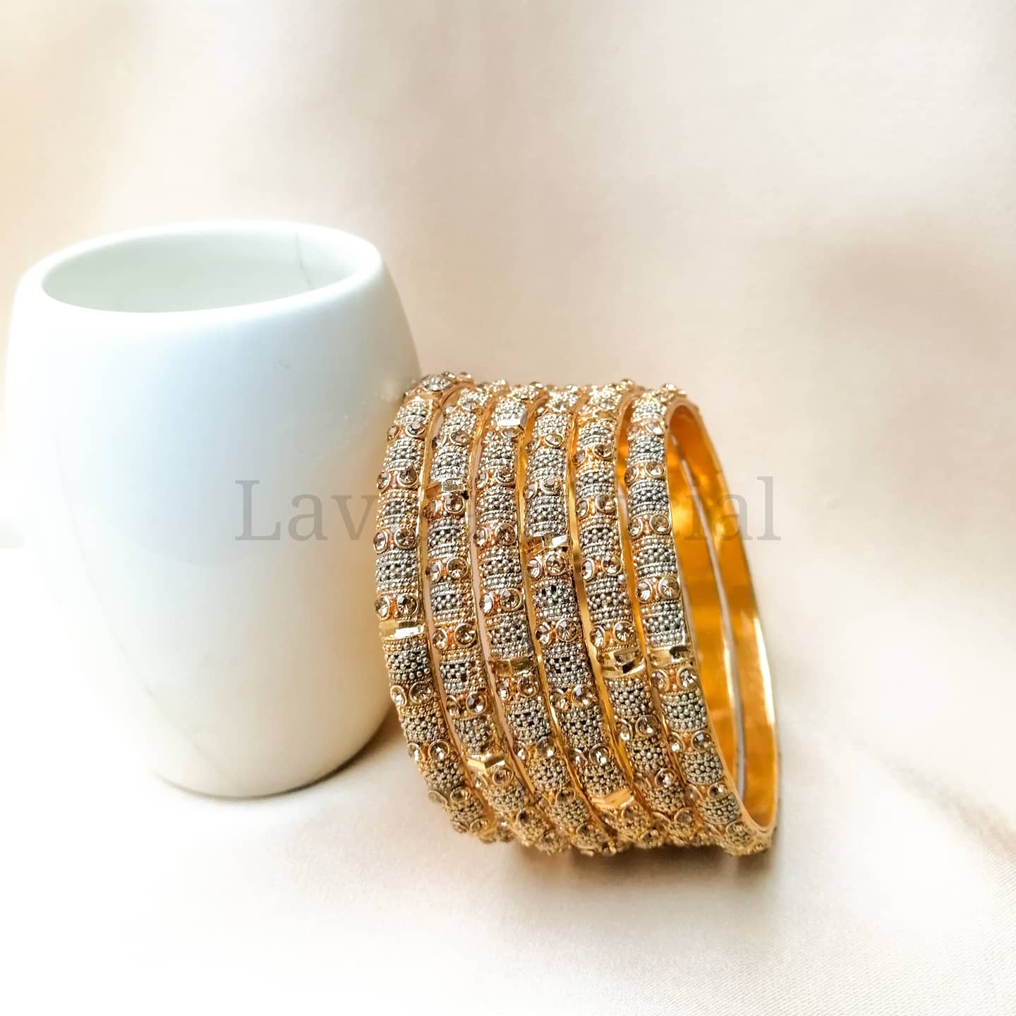 Gold Plated Six Pcs Bangles