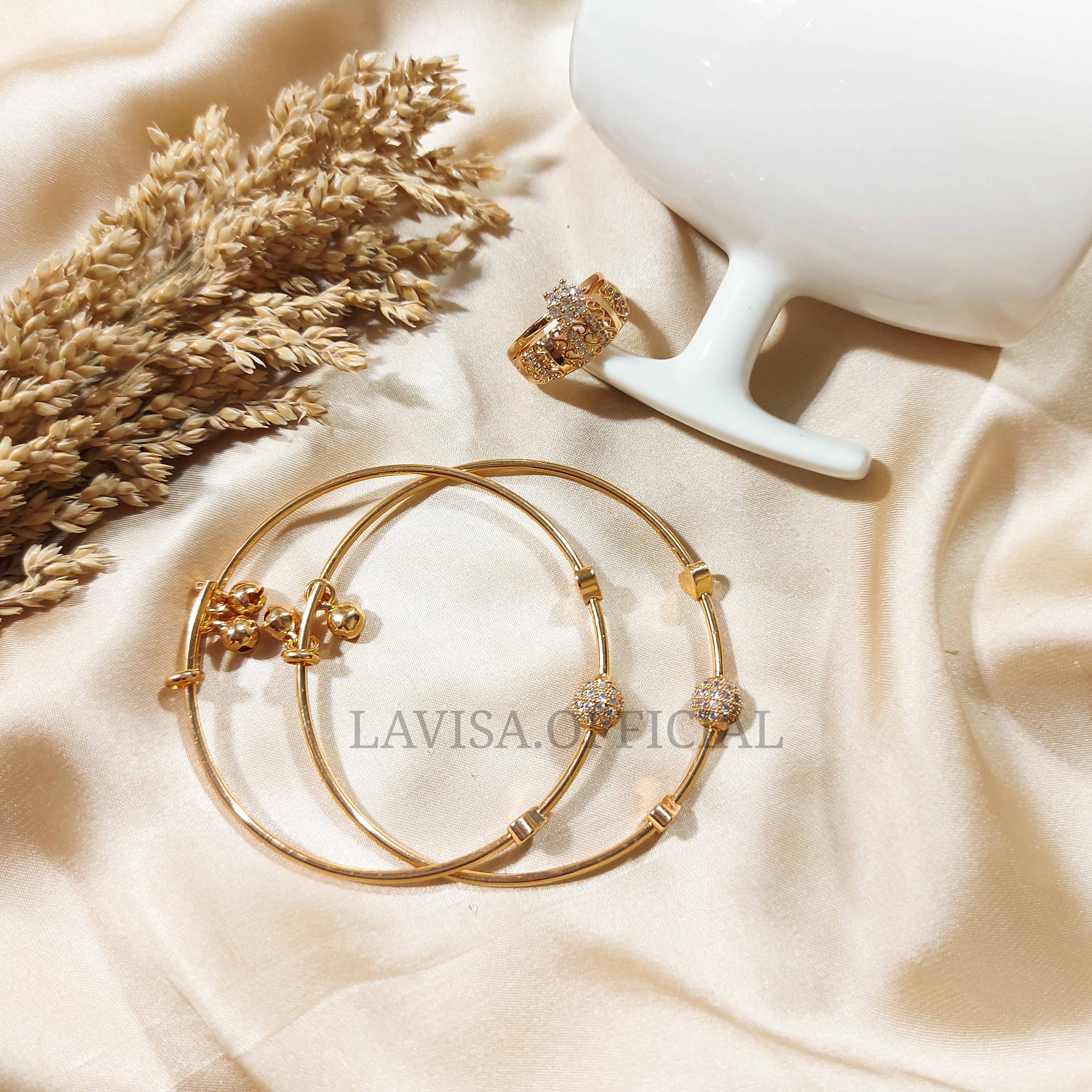 Gold Plated Ball Bracelets 