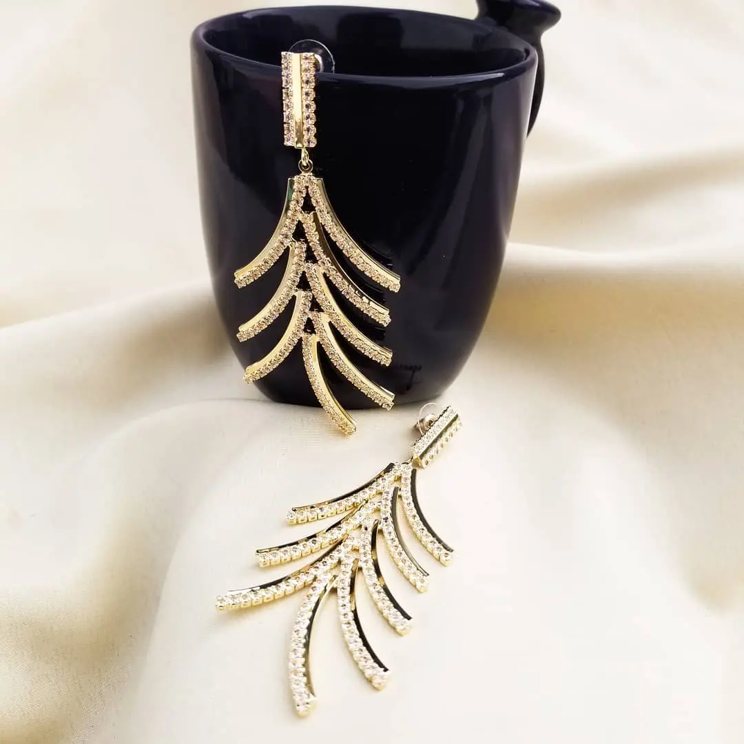 Zircon Tree Earrings