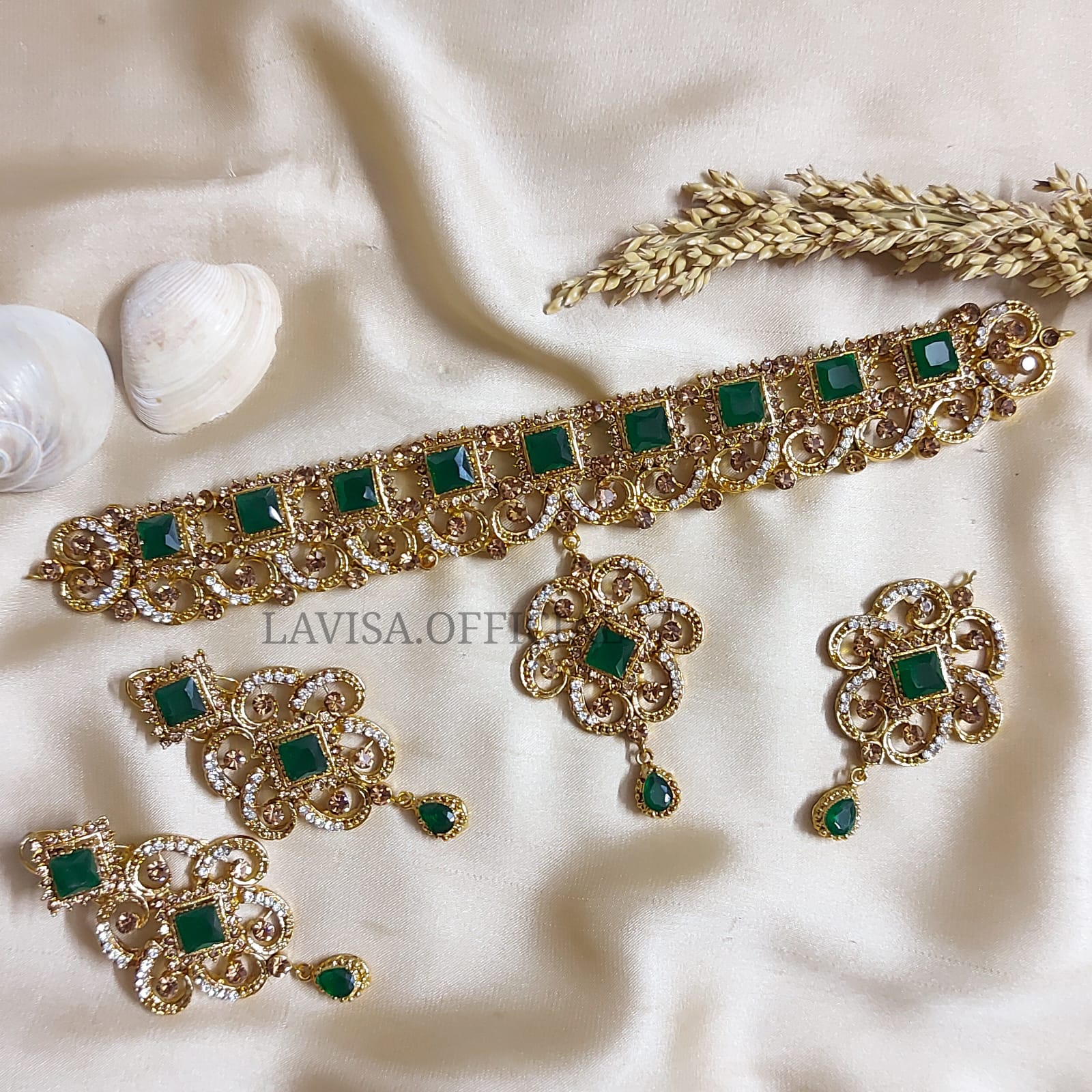 Gold Plated S S Choker Set