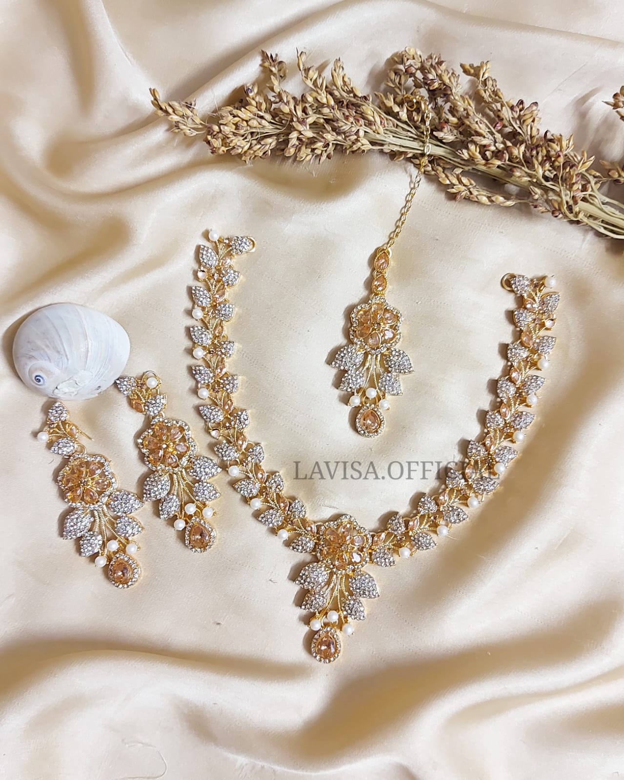 Party Wear 3D Necklace Set