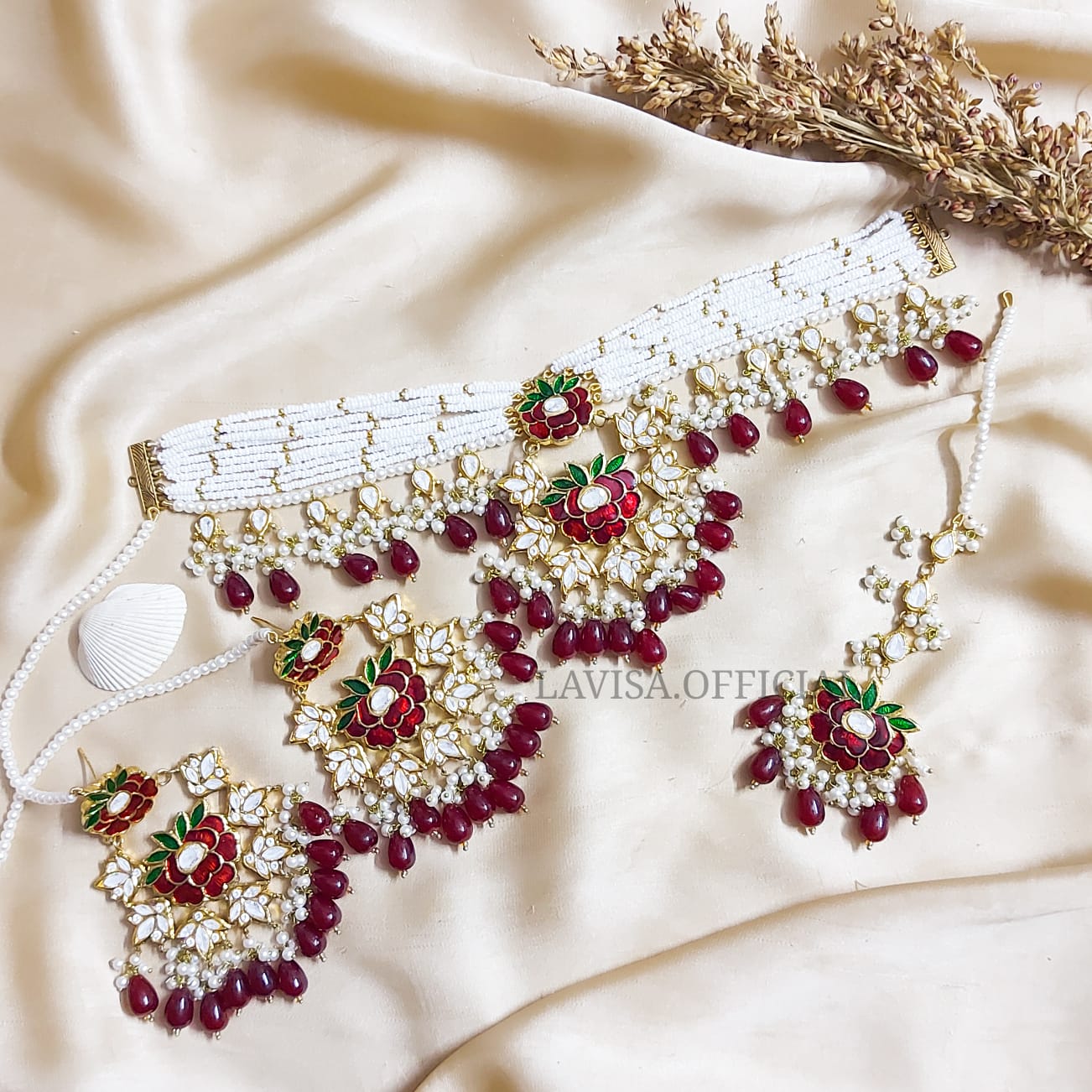 Gold Plated Thappa Kundan Choker