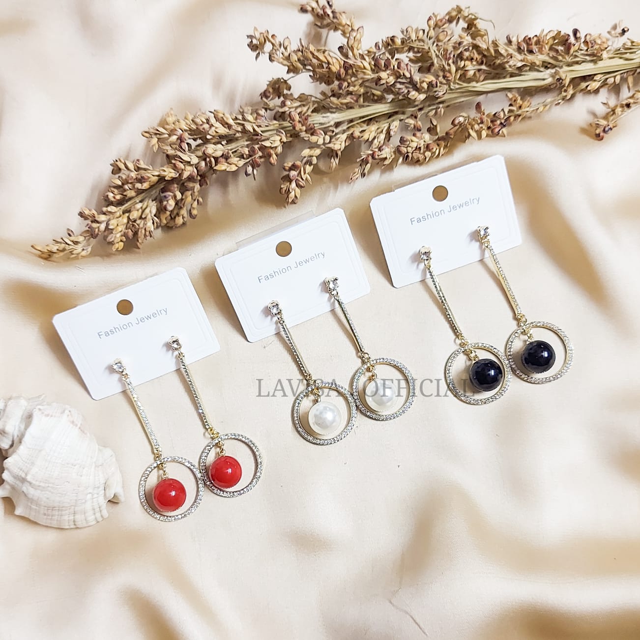 Elegant Beaded Dangle Earrings