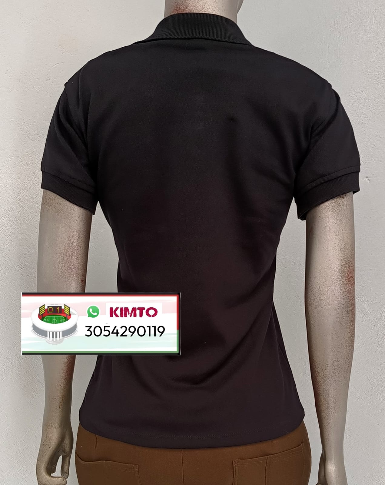 CAMISETA TIPO POLO ATLÉTICO NACIONAL NEGRA 