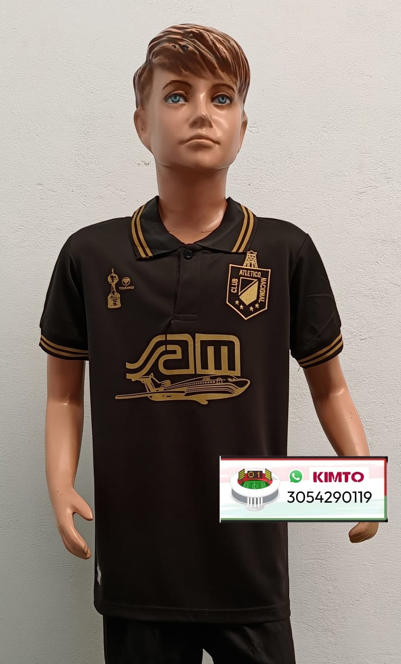 CAMISETA ATLÉTICO NACIONAL RETRO SAM NEGRA 