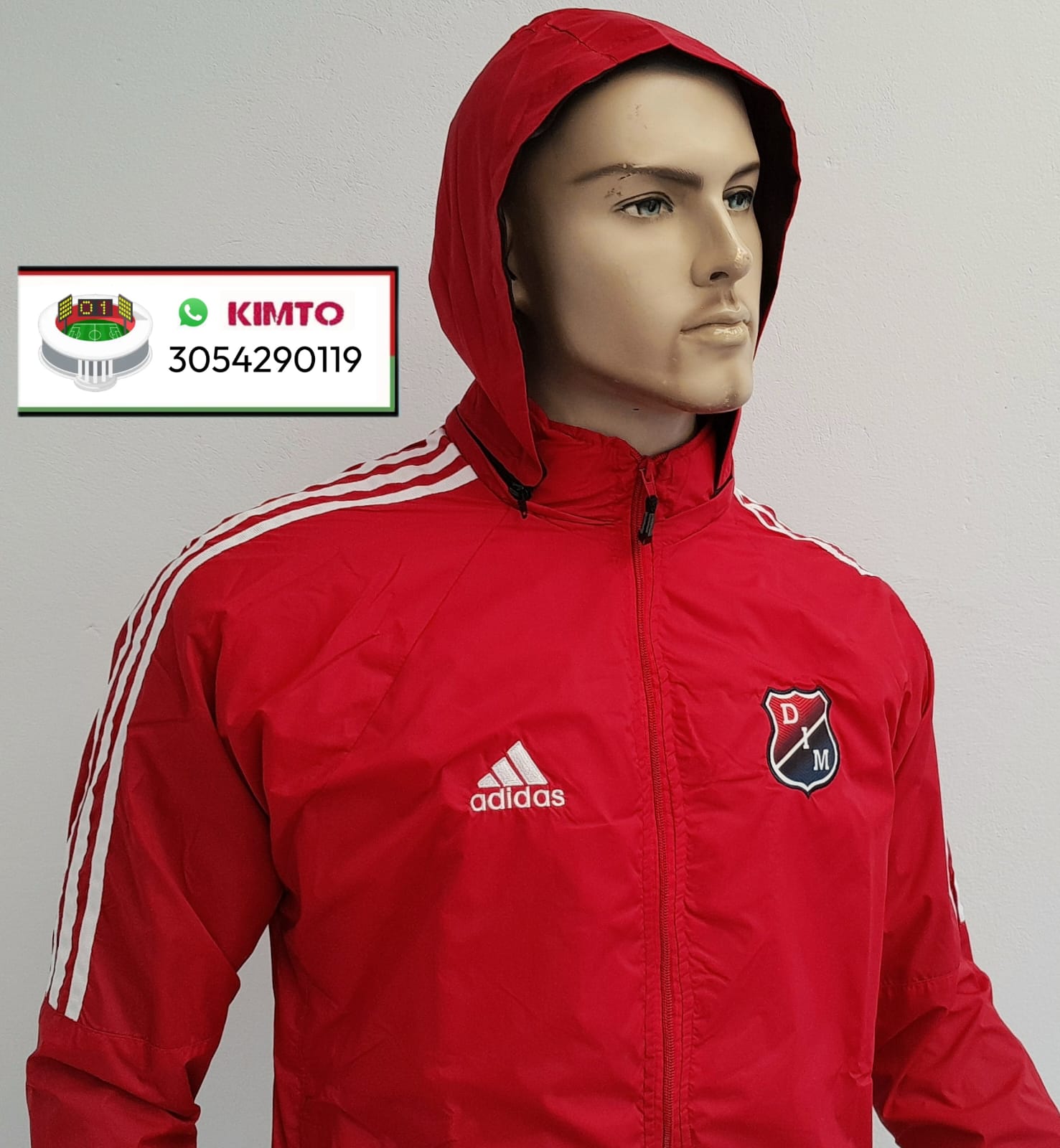 CHAQUETA CORTAVIENTOS DEL DIM - MEDELLÍN ROJA