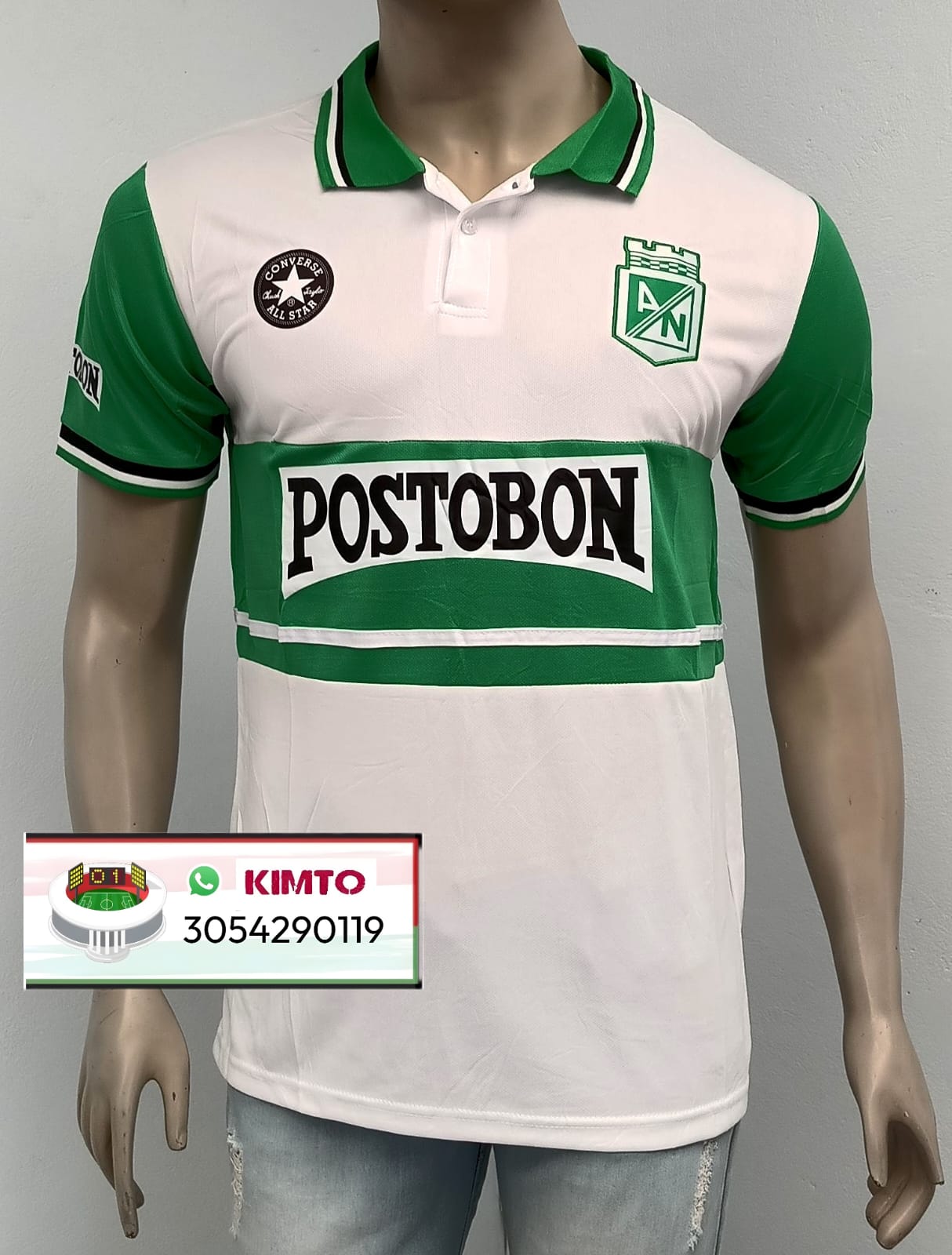 CAMISETA ATLÉTICO NACIONAL RETRO CONVERSE CONMEMORATIVA 2002