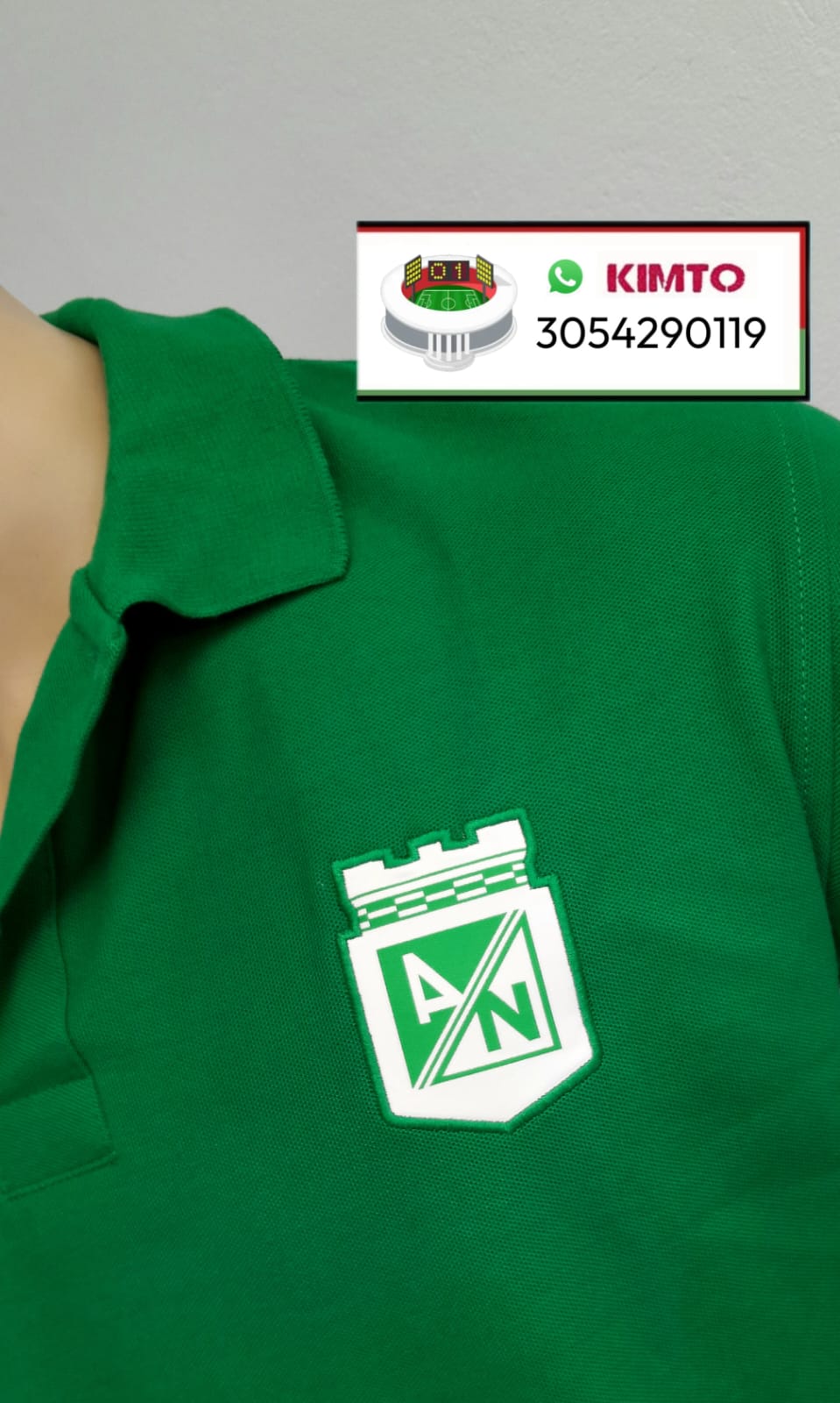 CAMISETA TIPO POLO ATLÉTICO NACIONAL VERDE 