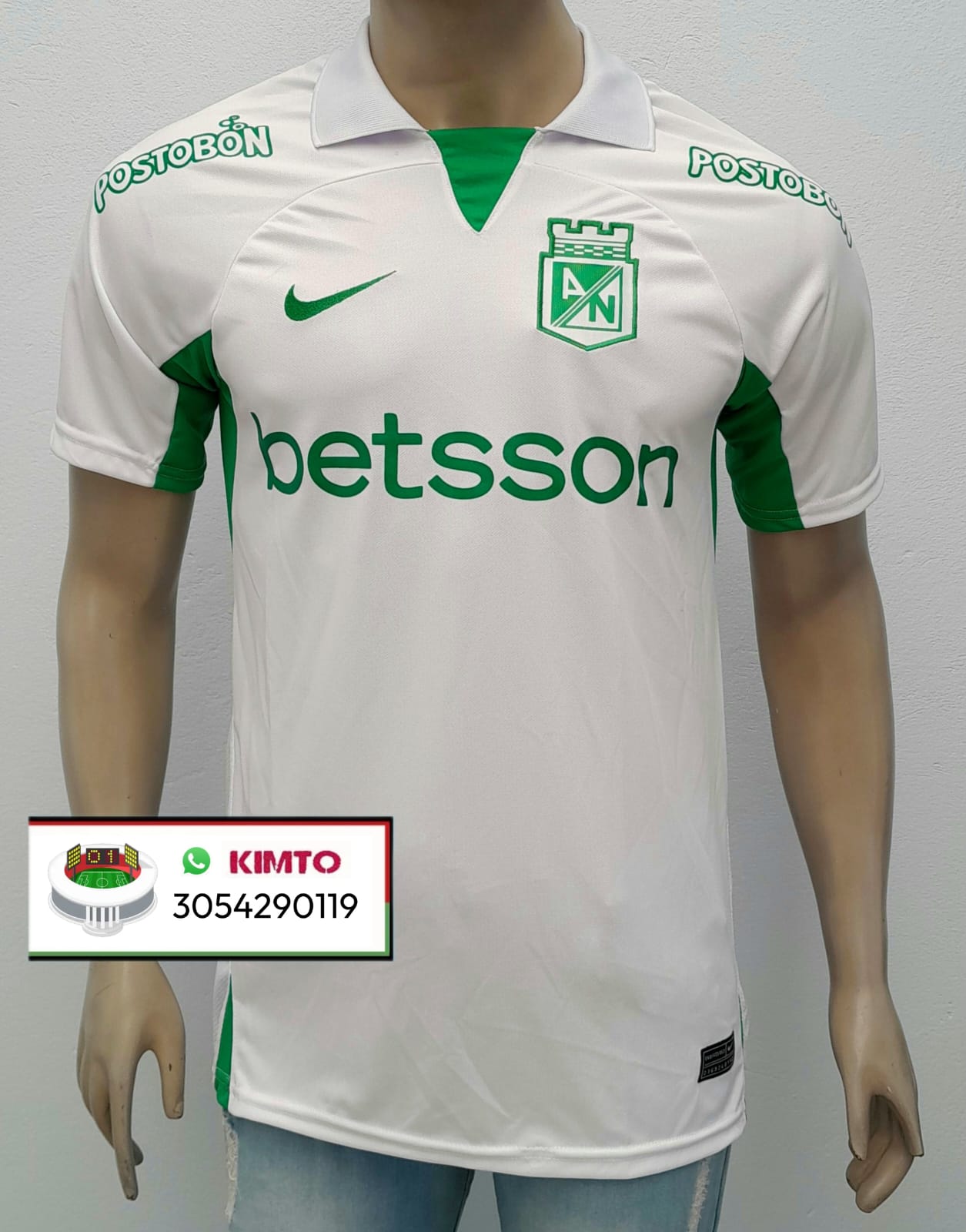 CAMISETA ATLÉTICO NACIONAL VISITANTE BLANCA 2024 